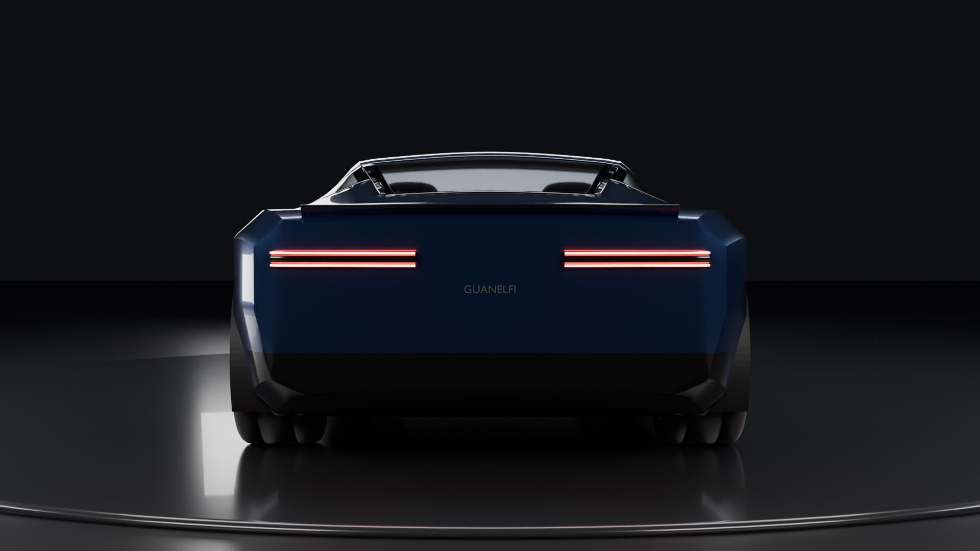 Guanelfi GT-EV Concept - Animated Electric Sports Car 3D Model