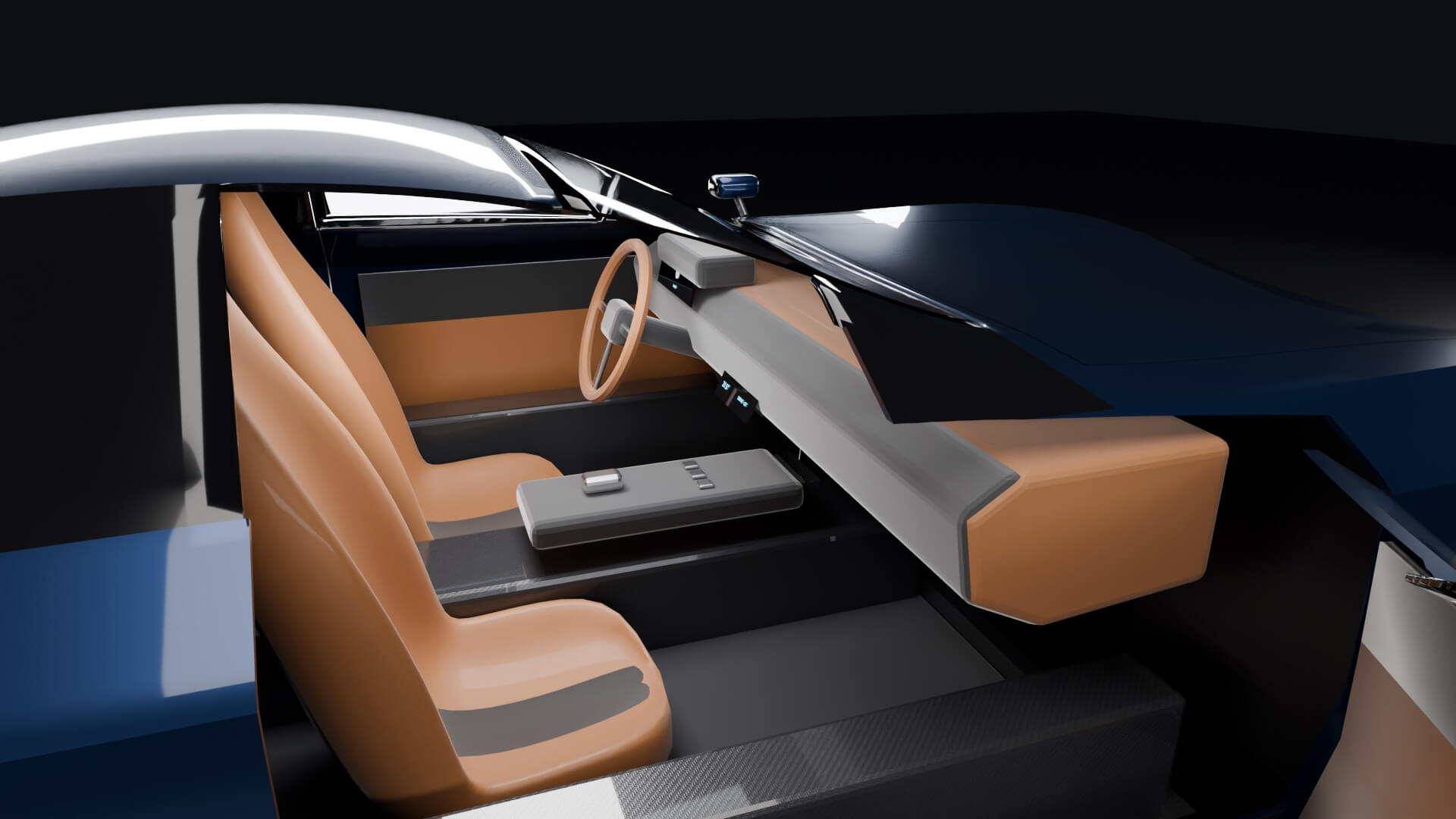 Guanelfi GT-EV Concept - Animated Electric Sports Car 3D Model
