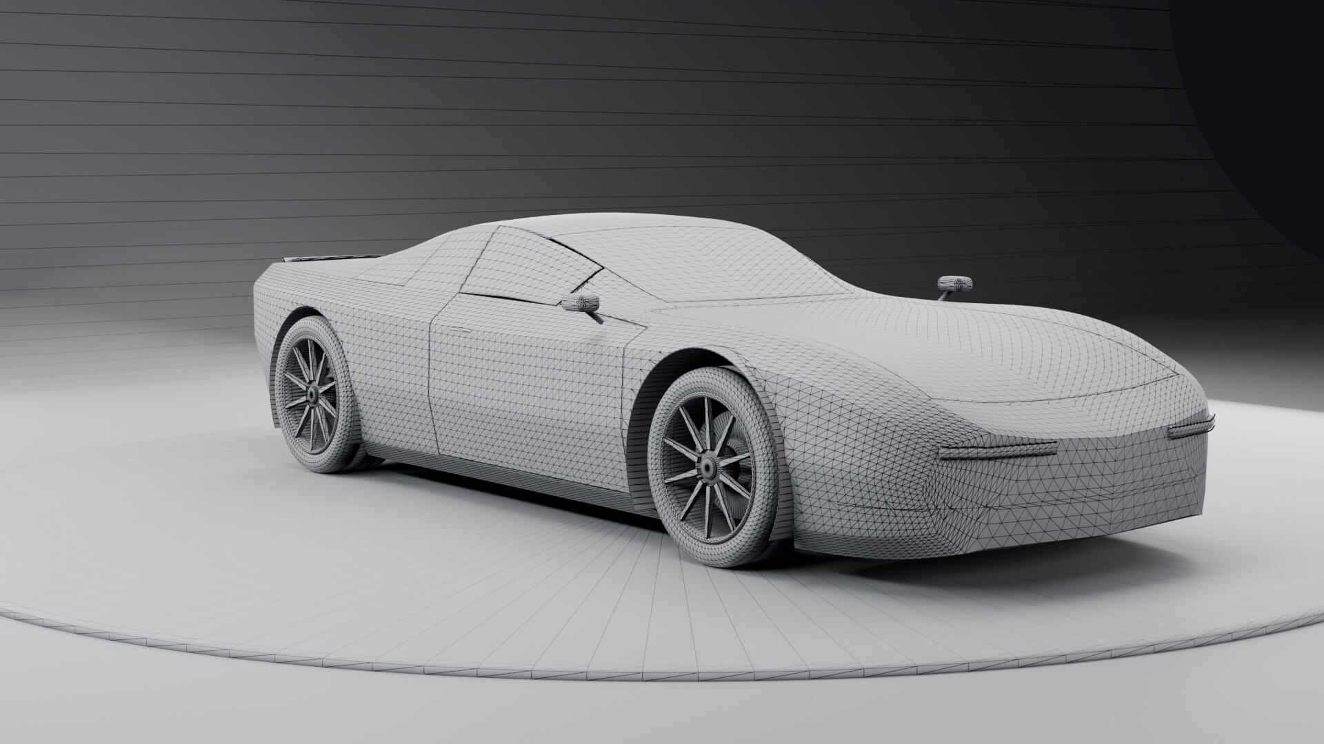Guanelfi GT-EV Concept - Animated Electric Sports Car 3D Model