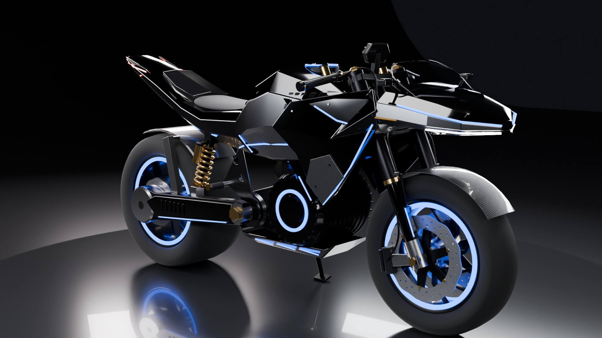 Guanelfi VX-R Hyperbike - Animated Electric Motorcycle 3D Model