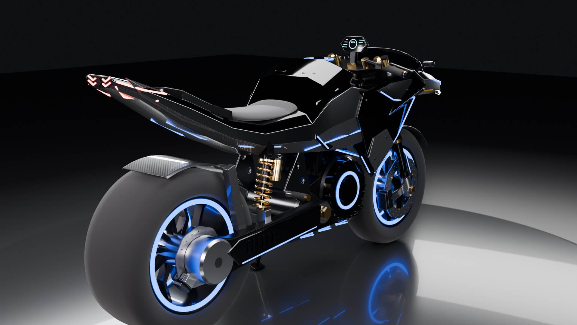 Guanelfi VX-R Hyperbike - Animated Electric Motorcycle 3D Model