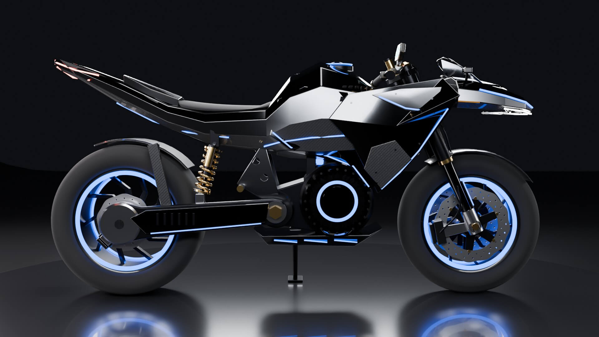 Guanelfi VX-R Hyperbike - Animated Electric Motorcycle 3D Model