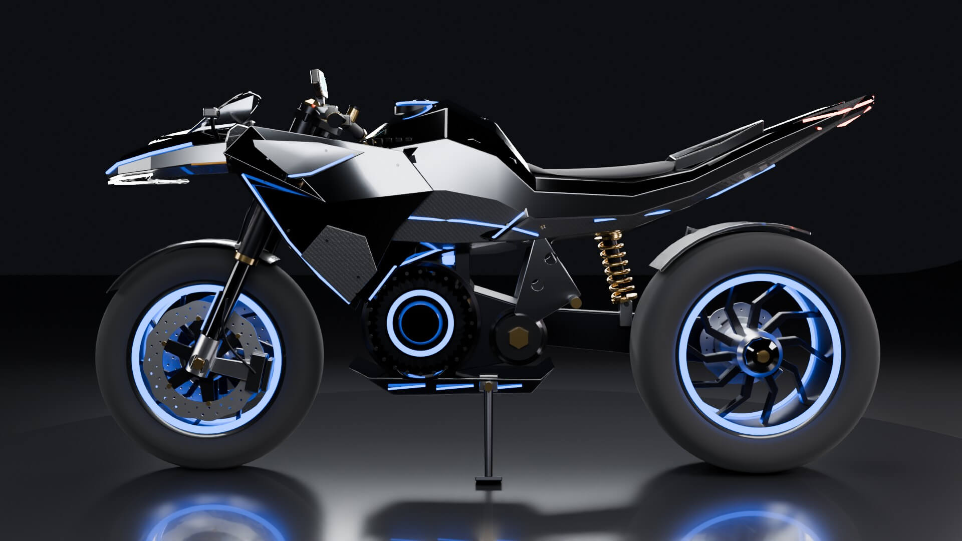 Guanelfi VX-R Hyperbike - Animated Electric Motorcycle 3D Model