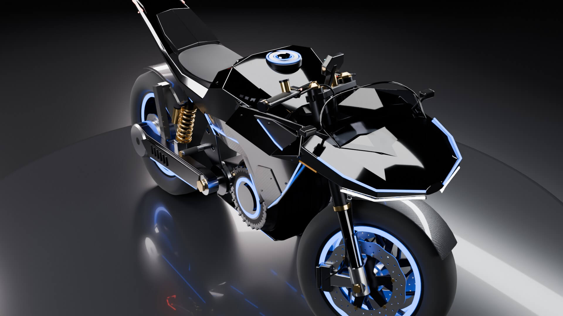 Guanelfi VX-R Hyperbike - Animated Electric Motorcycle 3D Model