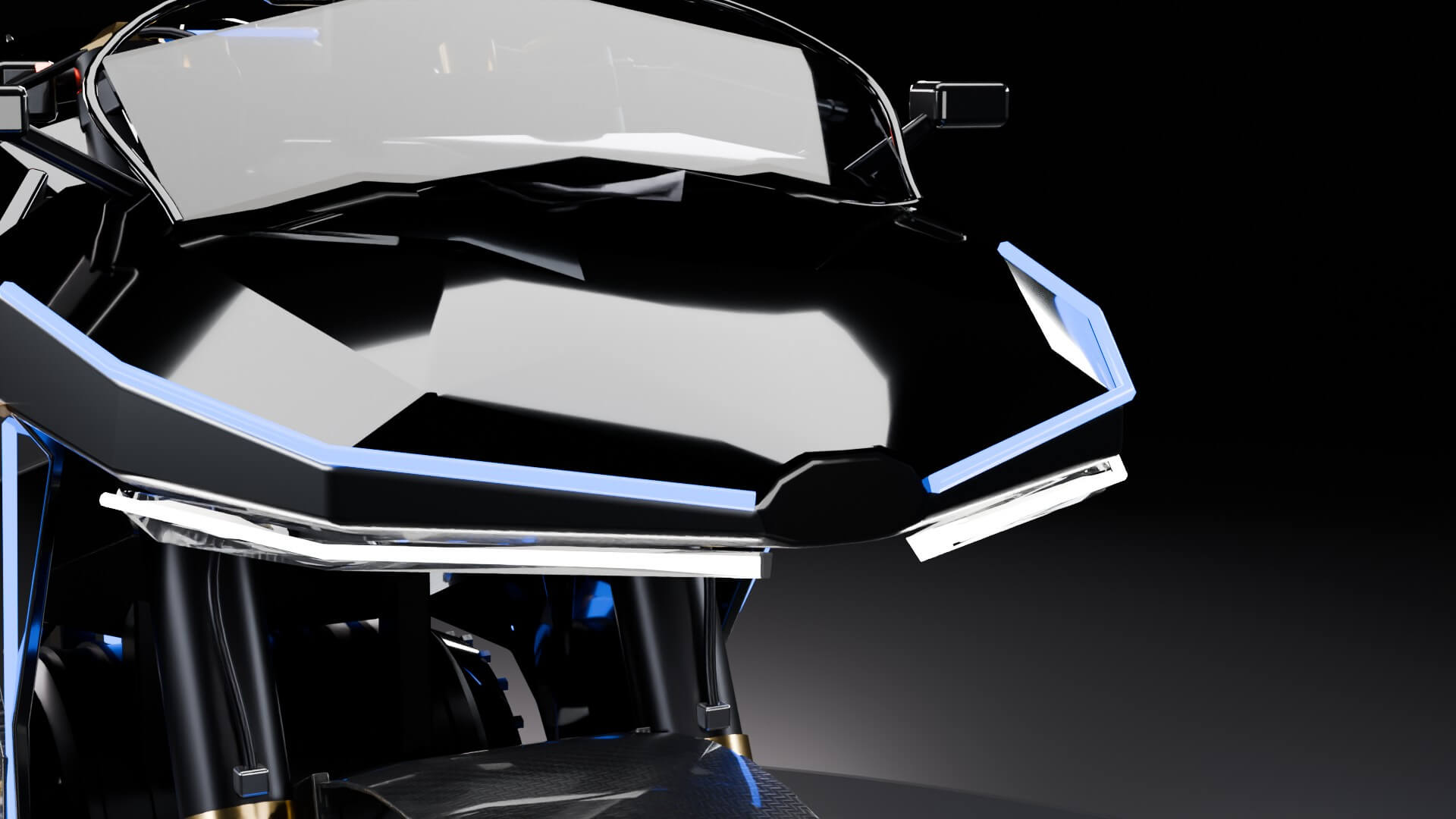 Guanelfi VX-R Hyperbike - Animated Electric Motorcycle 3D Model