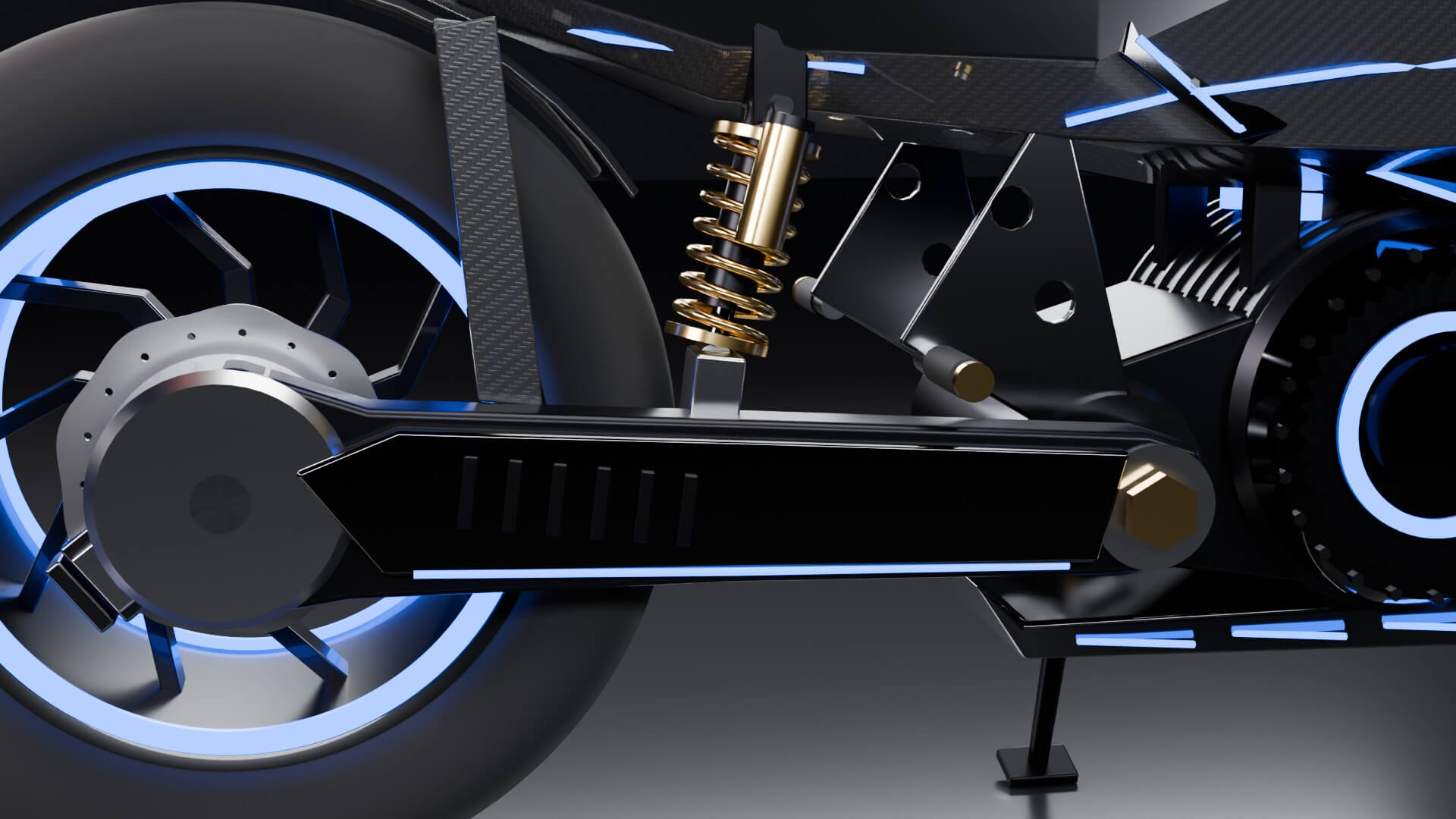 Guanelfi VX-R Hyperbike - Animated Electric Motorcycle 3D Model