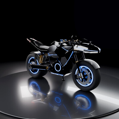 Guanelfi VX-R Hyperbike - Animated Electric Motorcycle 3D Model
