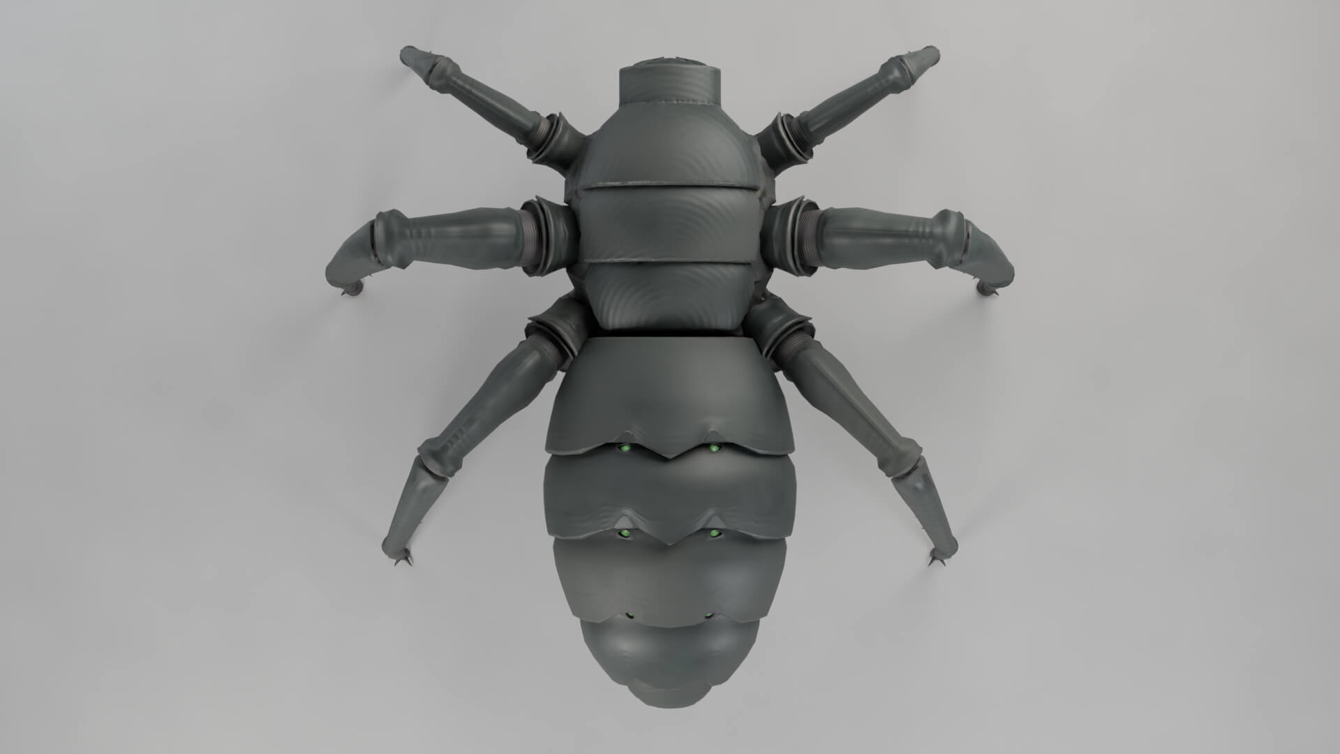 Reactor Widow - 28 Animations - 3 LODs - Rigged Creature 3D Model