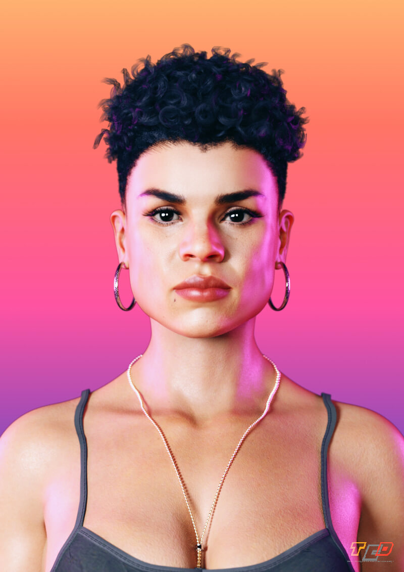 RealLucia Head Preview 3D Render, Digital Artwork by totocandy