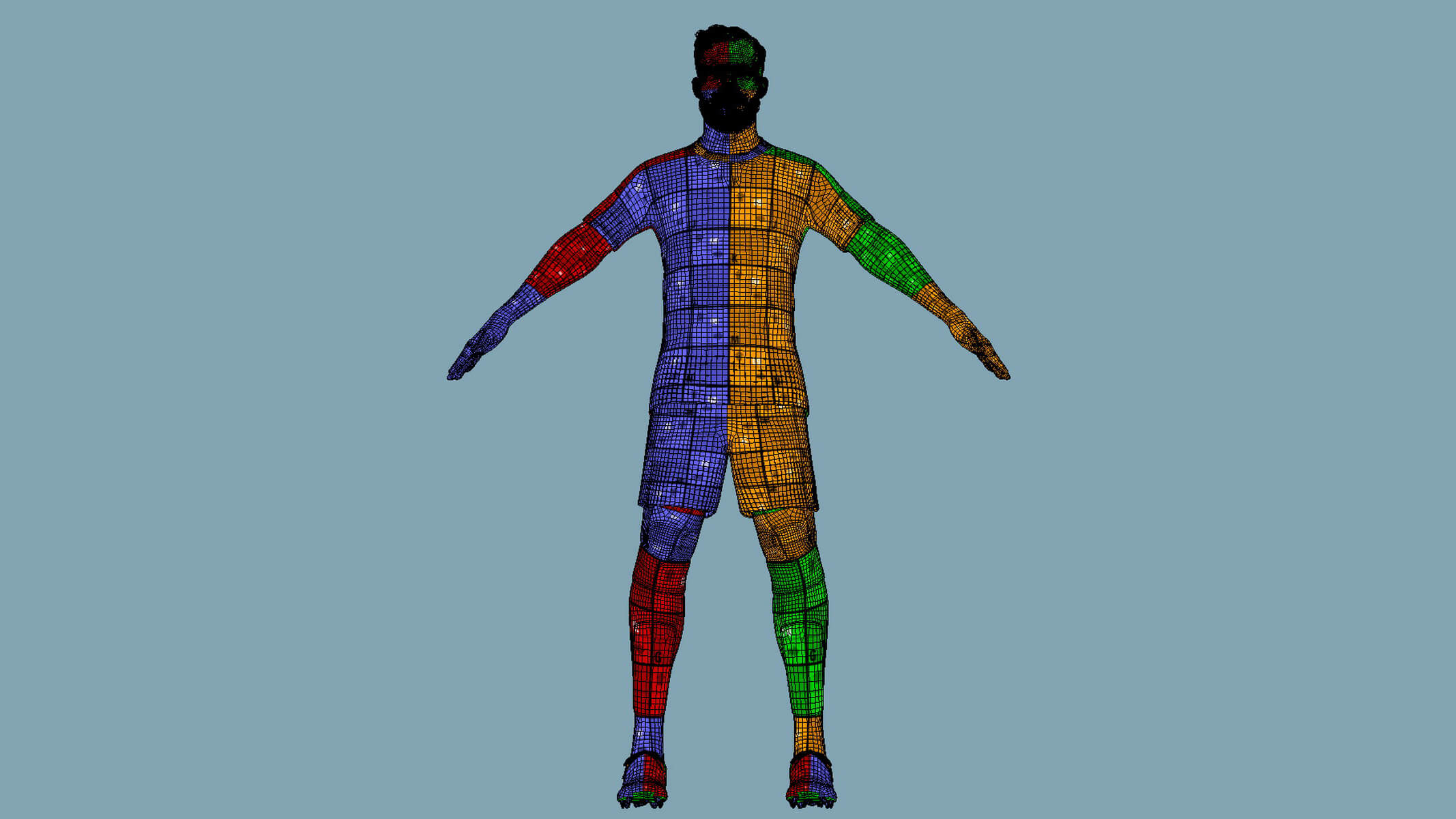 A-Pose Rigged Cherki Manchester City 2026 3D Model 3D Model
