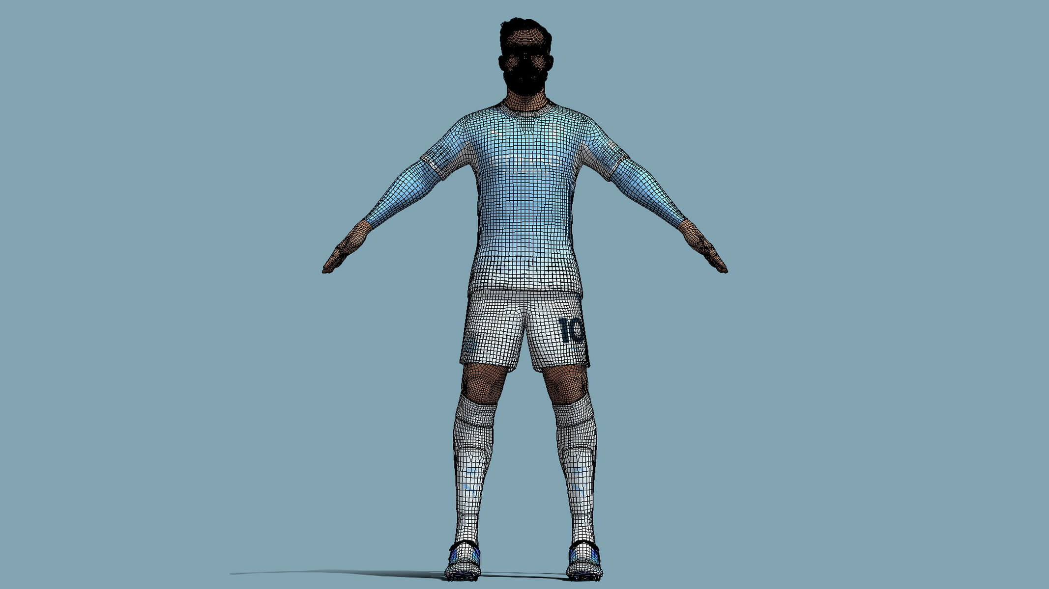 A-Pose Rigged Cherki Manchester City 2026 3D Model