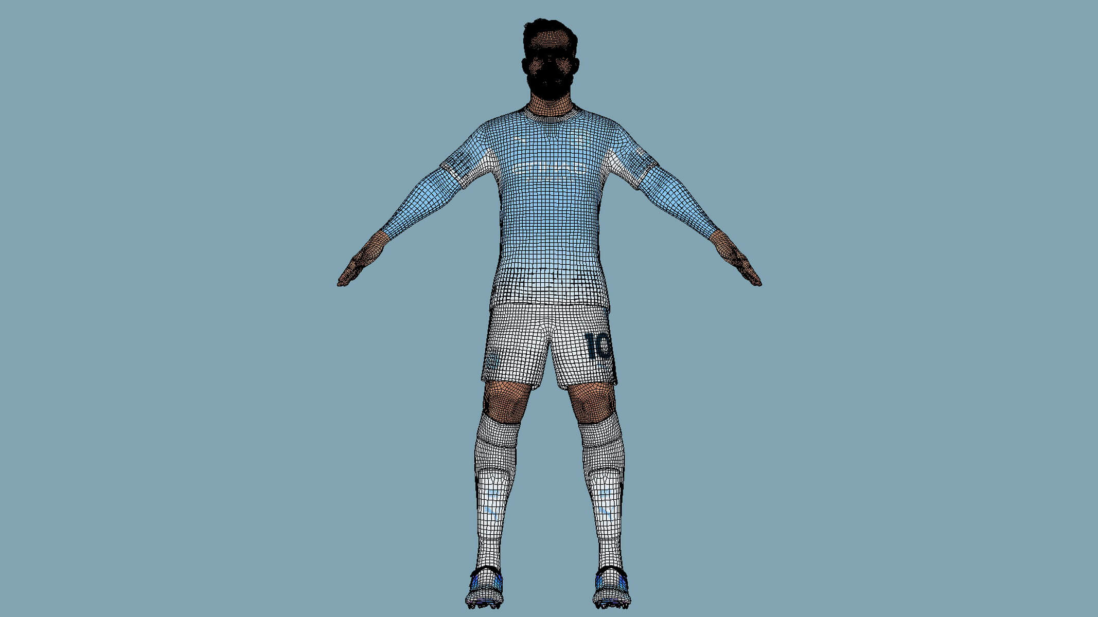 A-Pose Rigged Cherki Manchester City 2026 3D Model