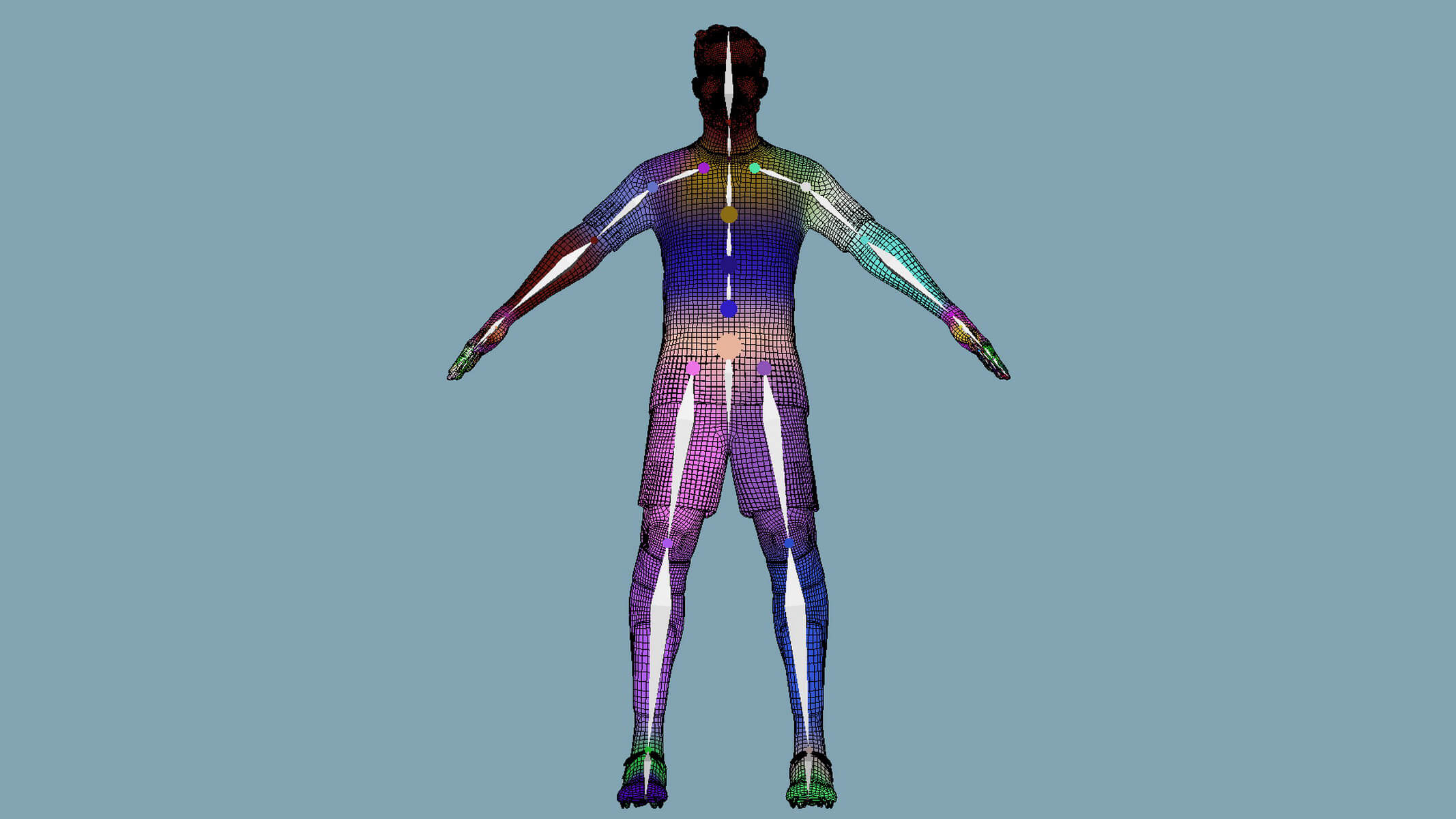 A-Pose Rigged Cherki Manchester City 2026 3D Model
