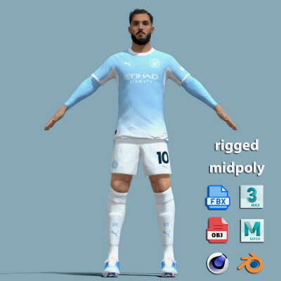 A-Pose Rigged Cherki Manchester City 2026