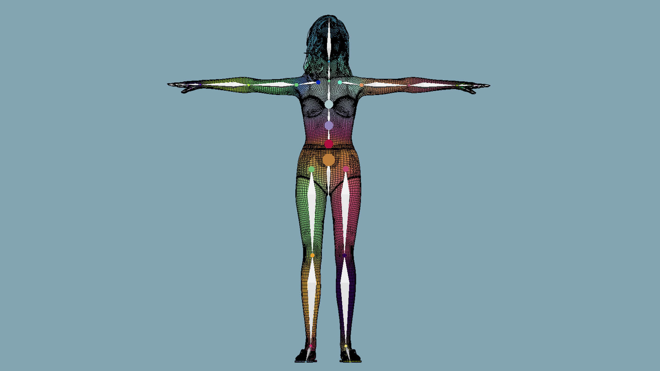 T-Pose Rigged Swimwear Girl 3D Model 3D Model