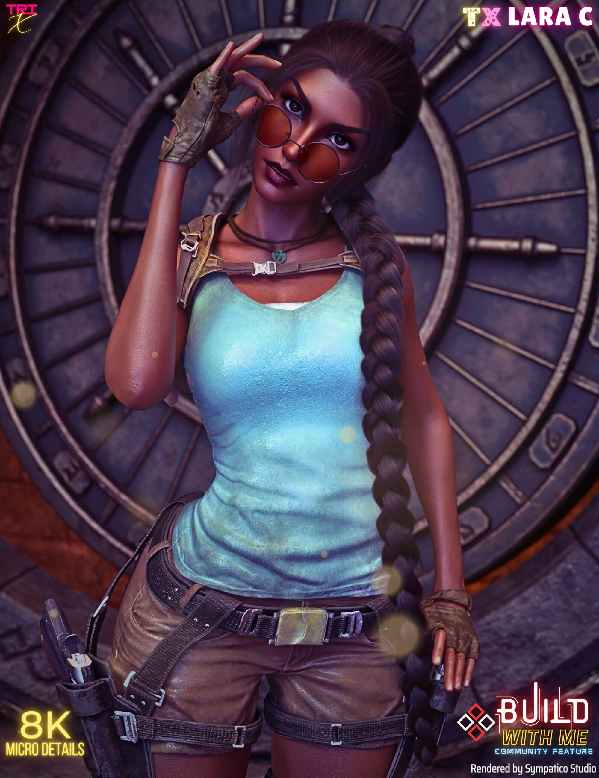 TX Lara C 3D Render, Digital Artwork by Tri-X