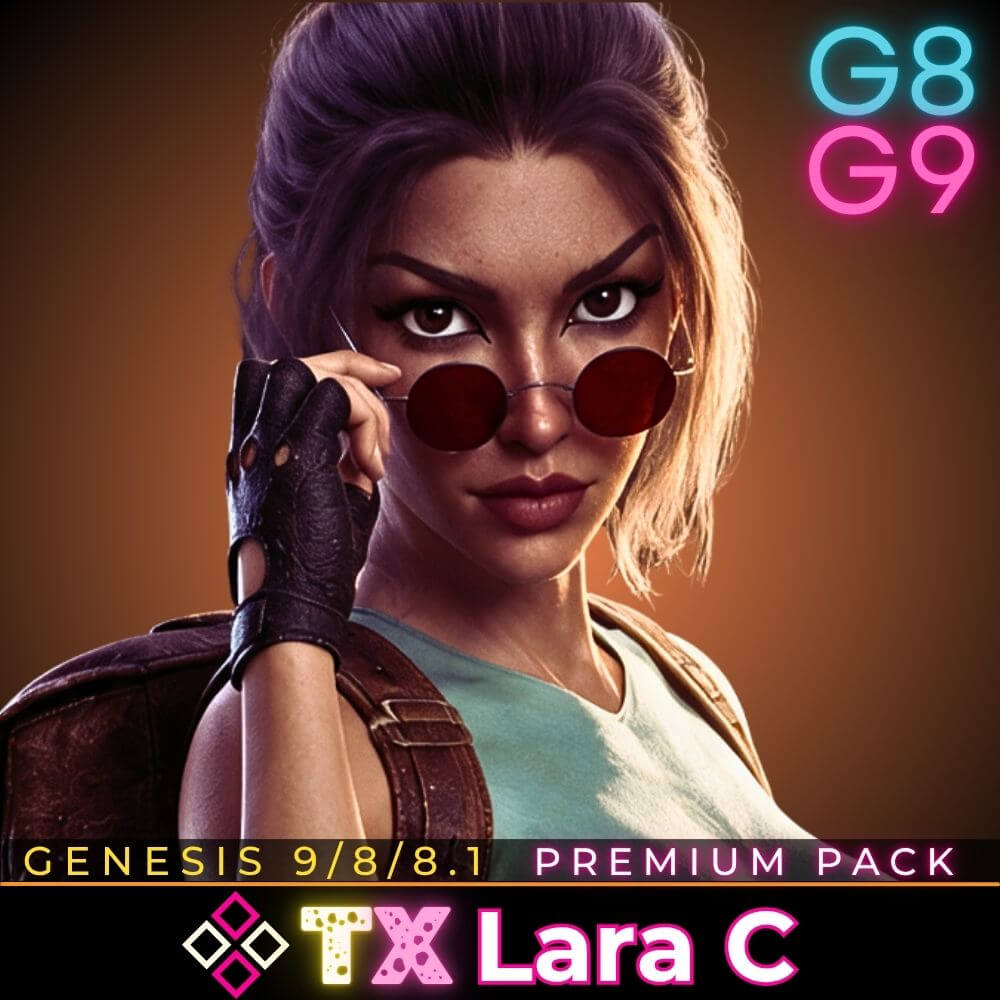 TX Lara C 3D Render, Digital Artwork by Tri-X