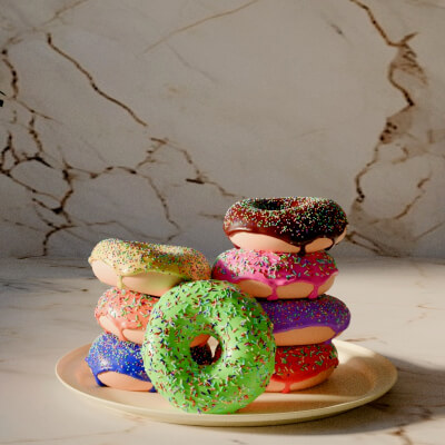 Colorful Sprinkled Donut Pack – Realistic & Styliz