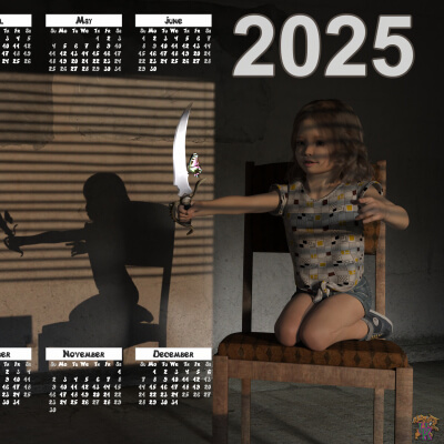 Calendar 2025_01 3D Wallpaper