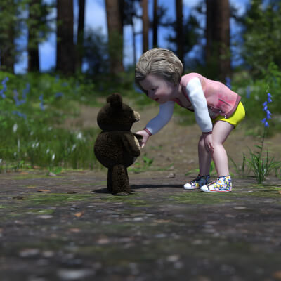 Little Taddy 3D Wallpaper