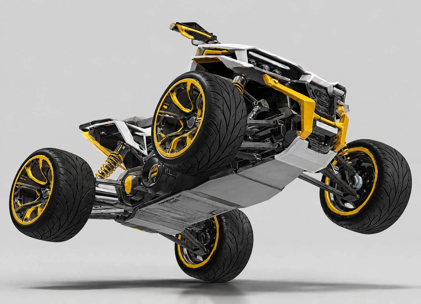 Futuristic High-Performance ATV Quad Bike 3D Model
