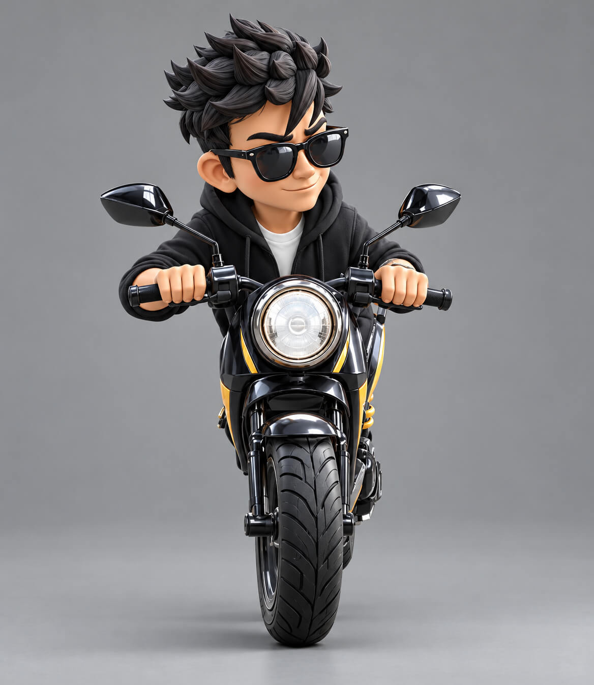 Stylish Cartoon Rider 3D Model