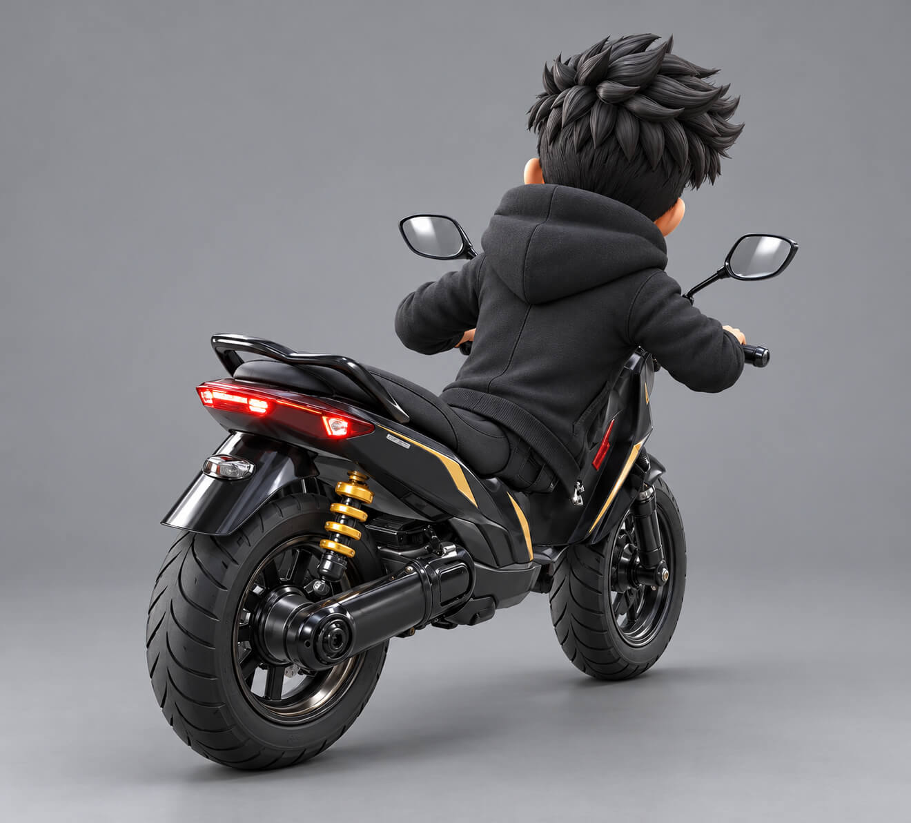 Stylish Cartoon Rider 3D Model