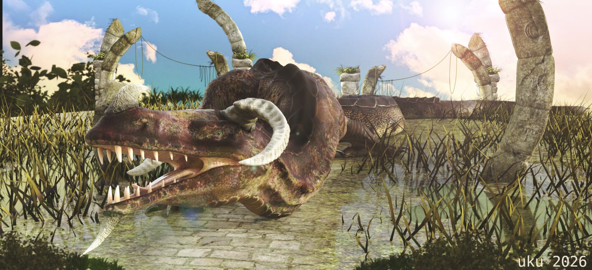 Wyrminia 3D Render, Digital Artwork by uqotus