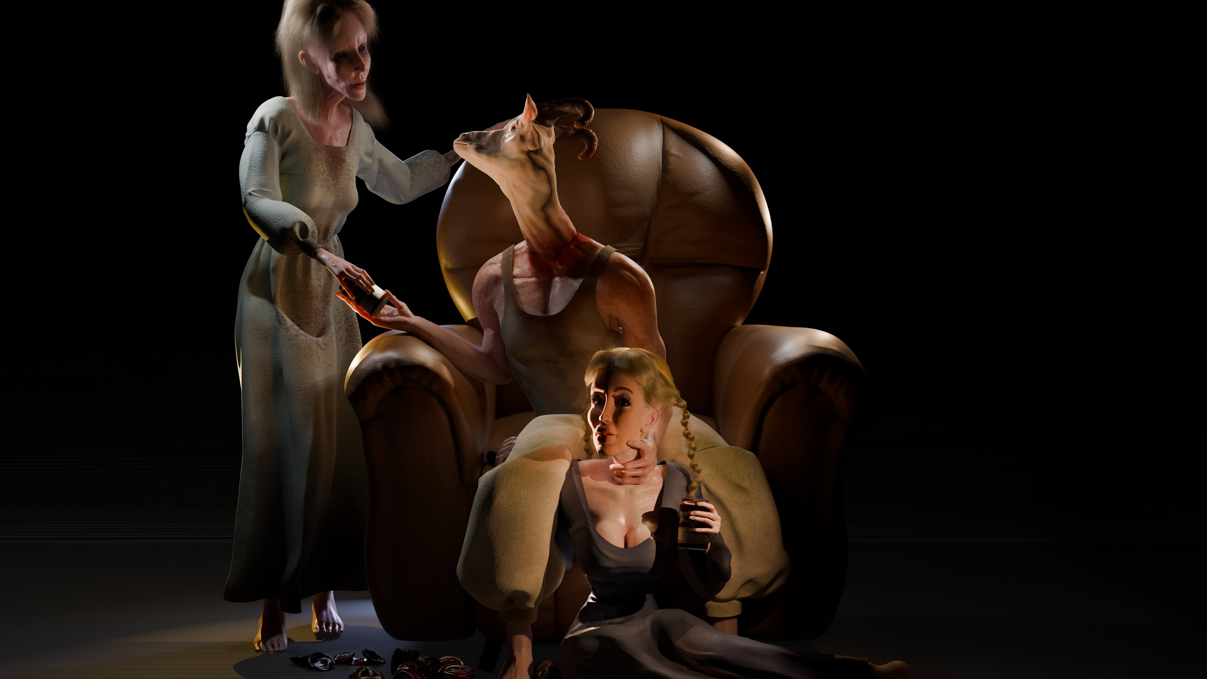 Sunday Ritual 3D Render, Digital Artwork by urnsudden