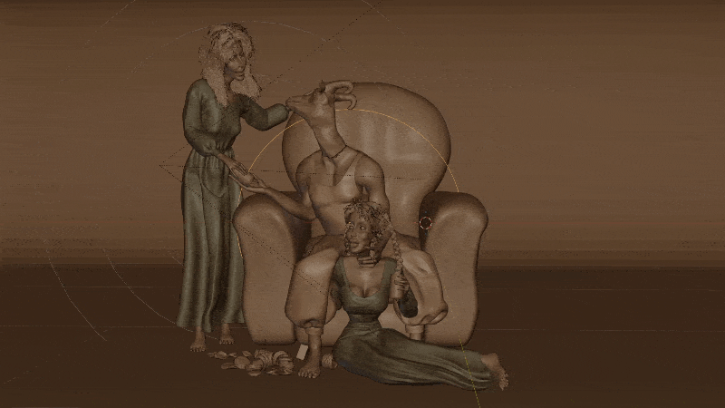 Sunday Ritual 3D Render, Digital Artwork by urnsudden
