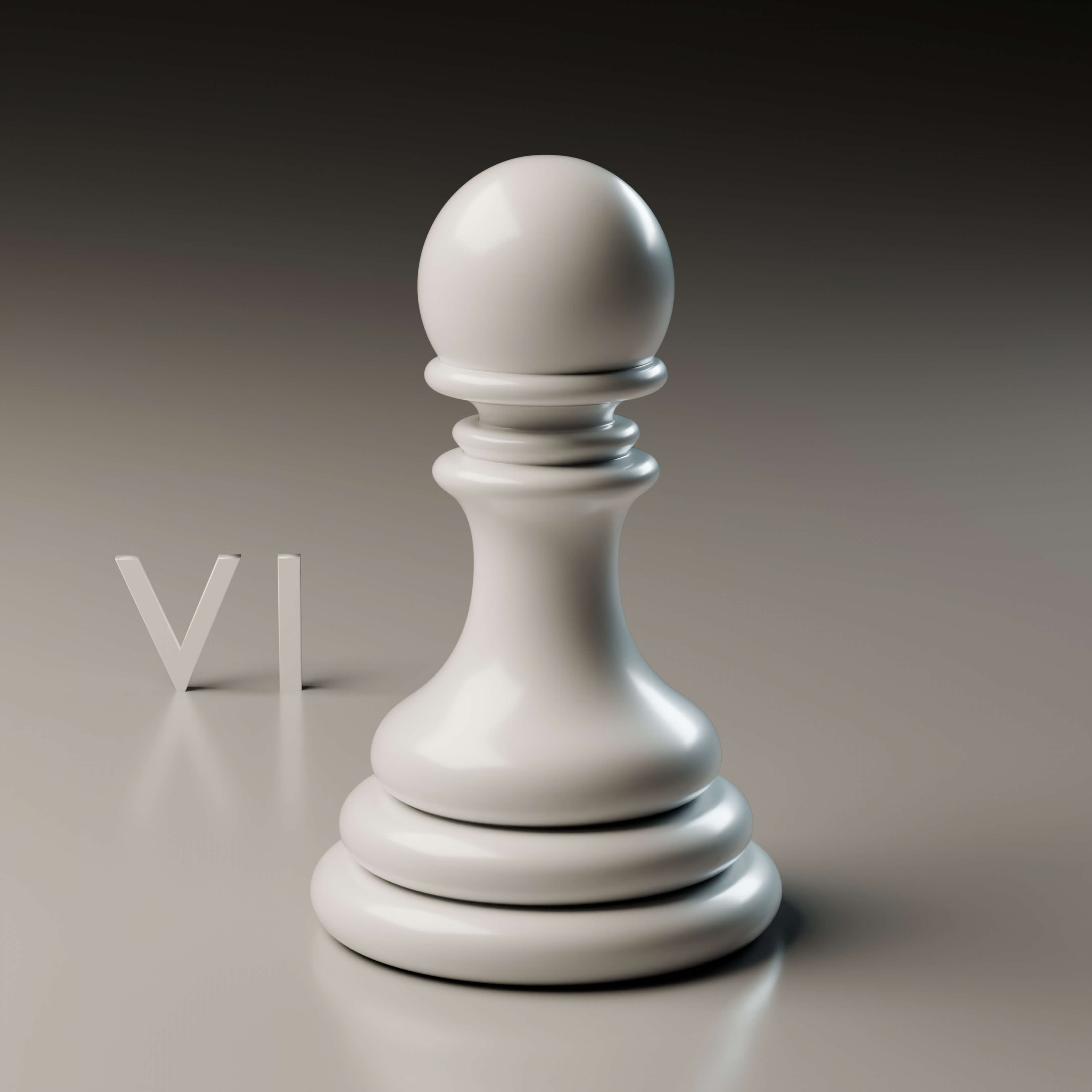 Elegant Modern Chess Pieces Set 3D Model