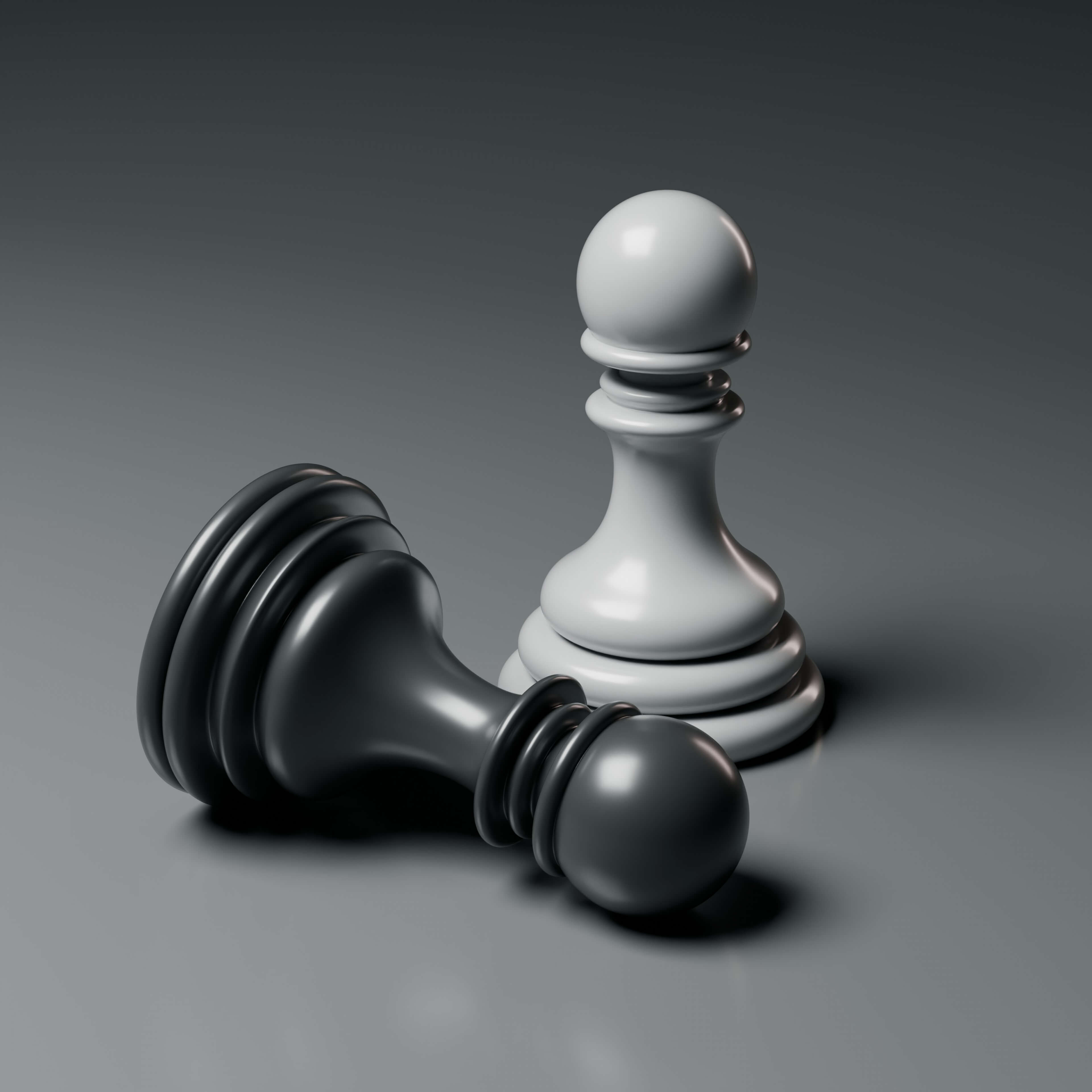 Elegant Modern Chess Pieces Set 3D Model