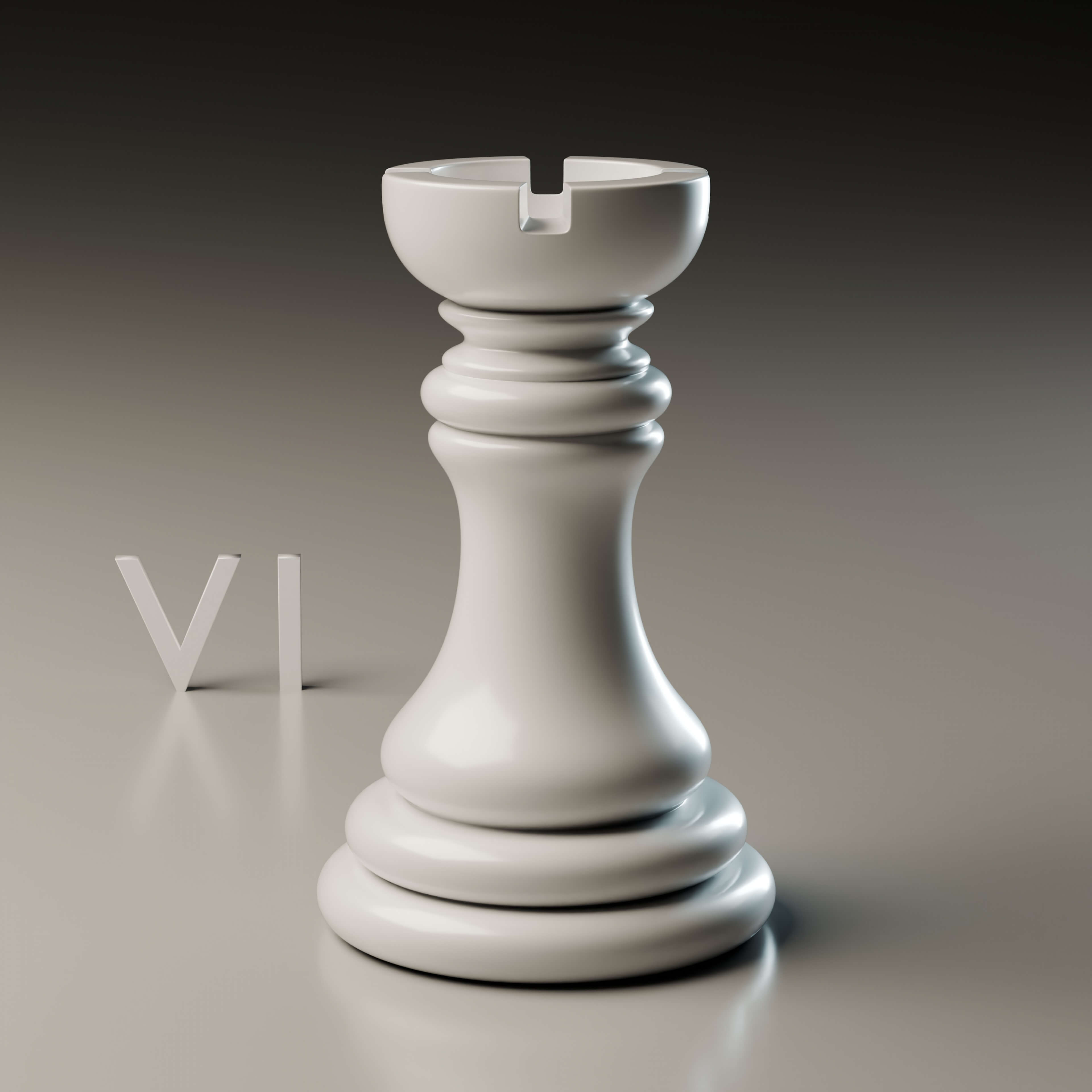 Elegant Modern Chess Pieces Set 3D Model