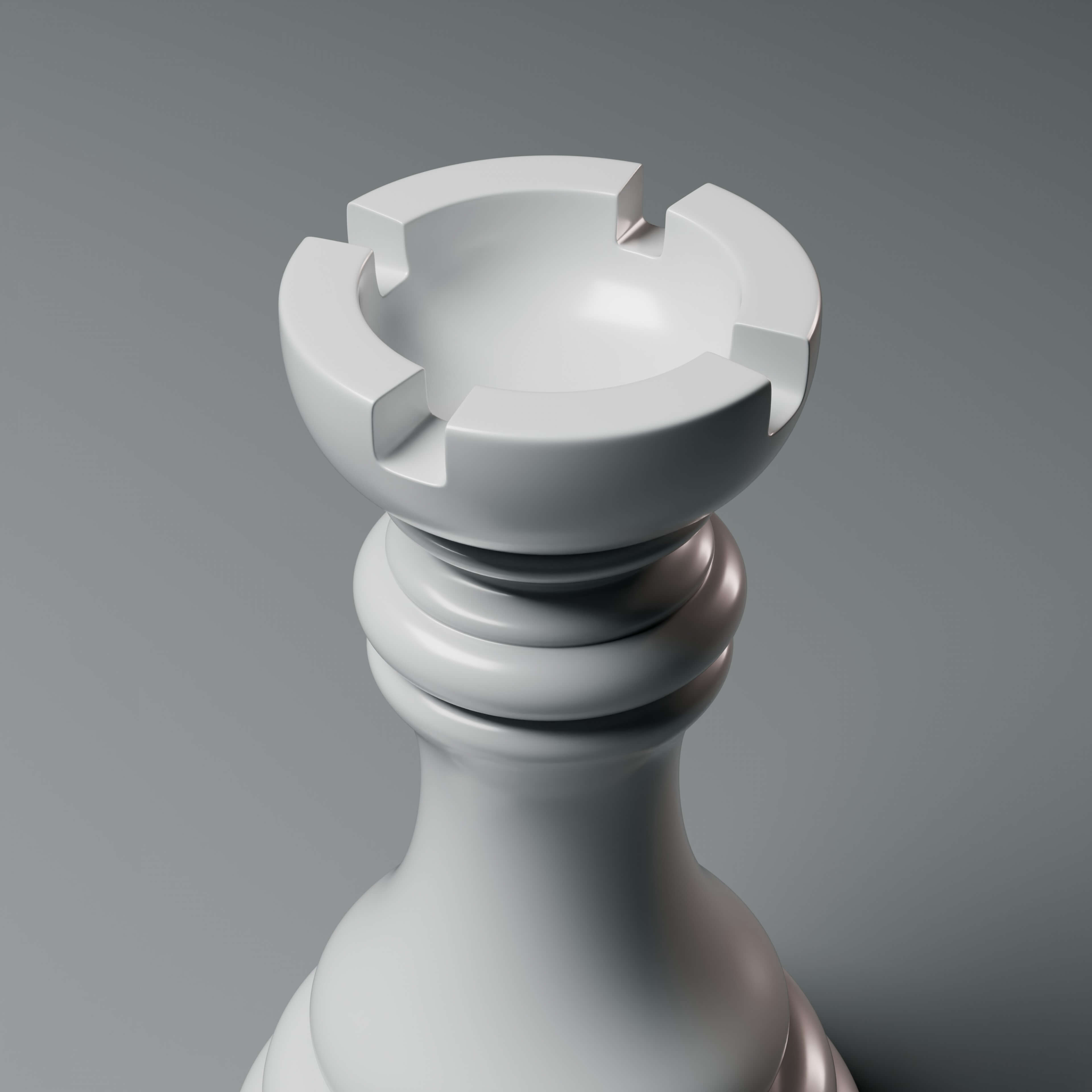Elegant Modern Chess Pieces Set 3D Model