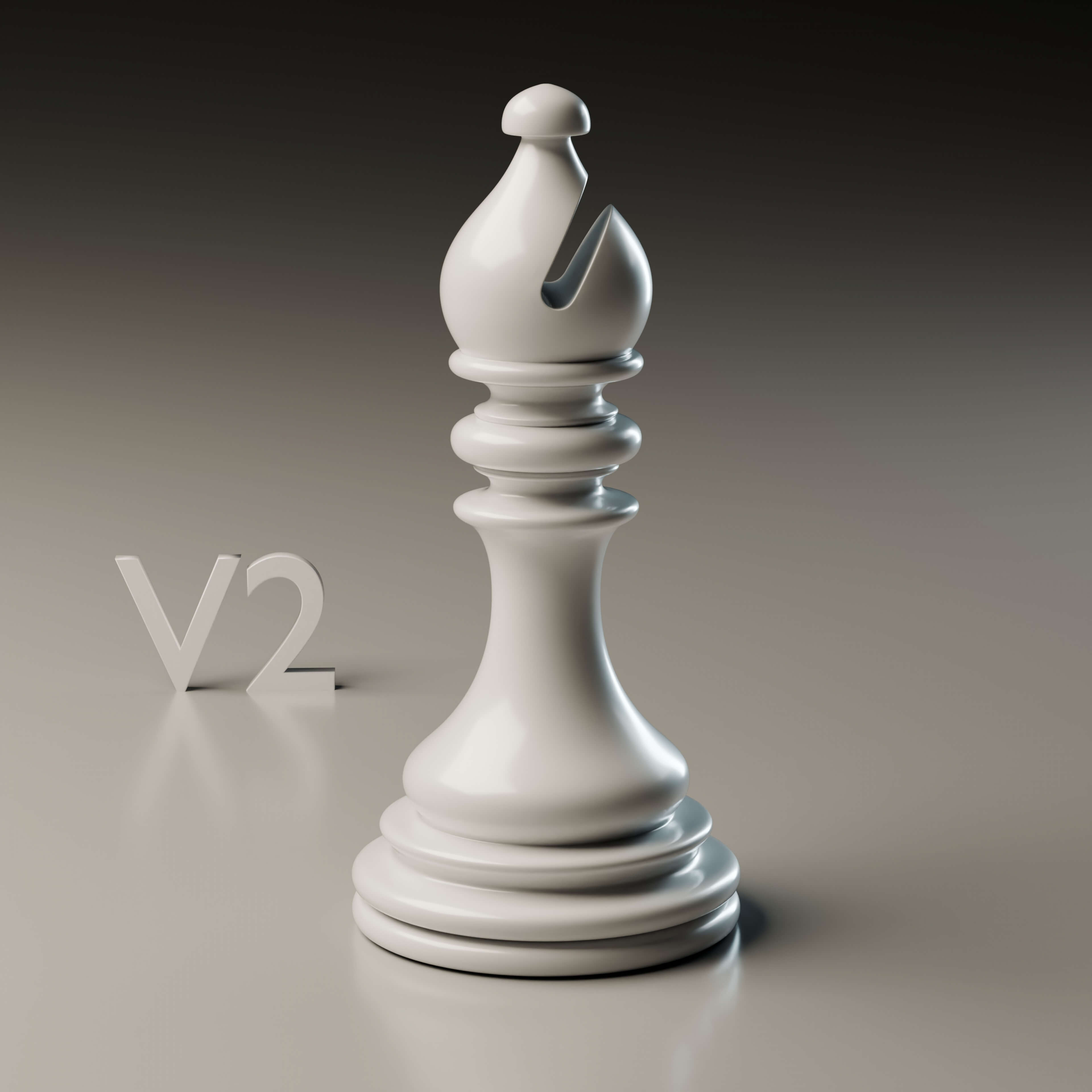 Elegant Modern Chess Pieces Set 3D Model