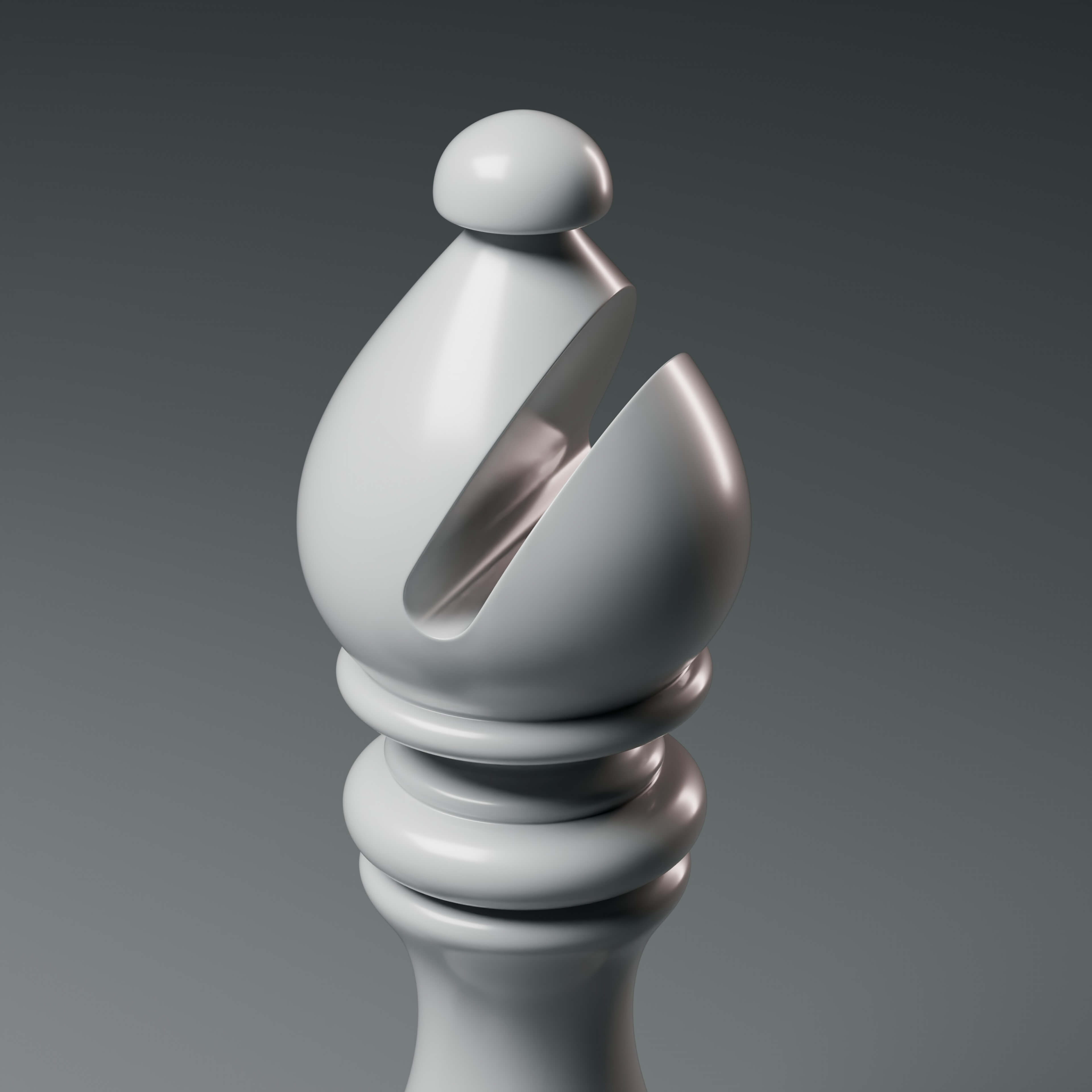 Elegant Modern Chess Pieces Set 3D Model