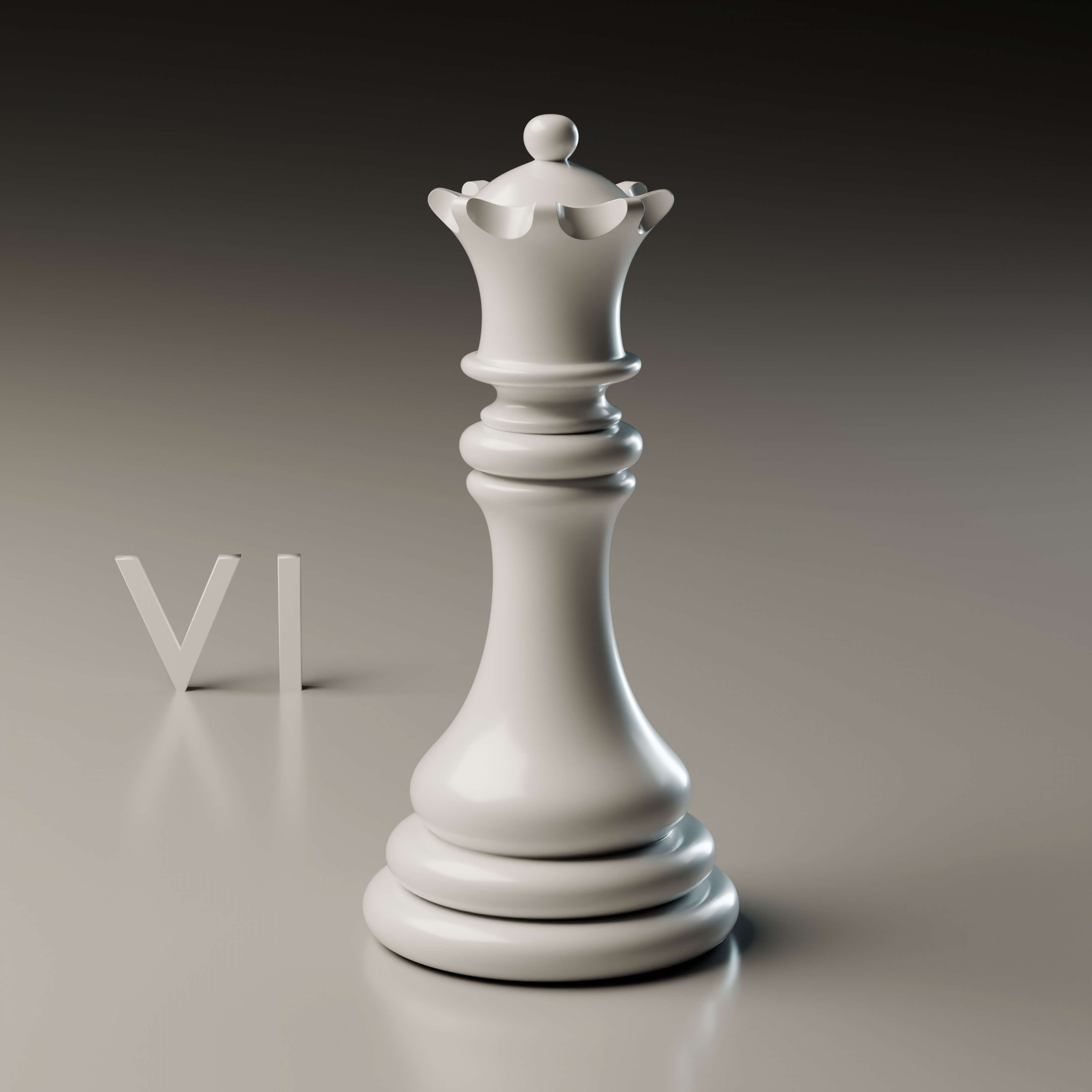 Elegant Modern Chess Pieces Set 3D Model