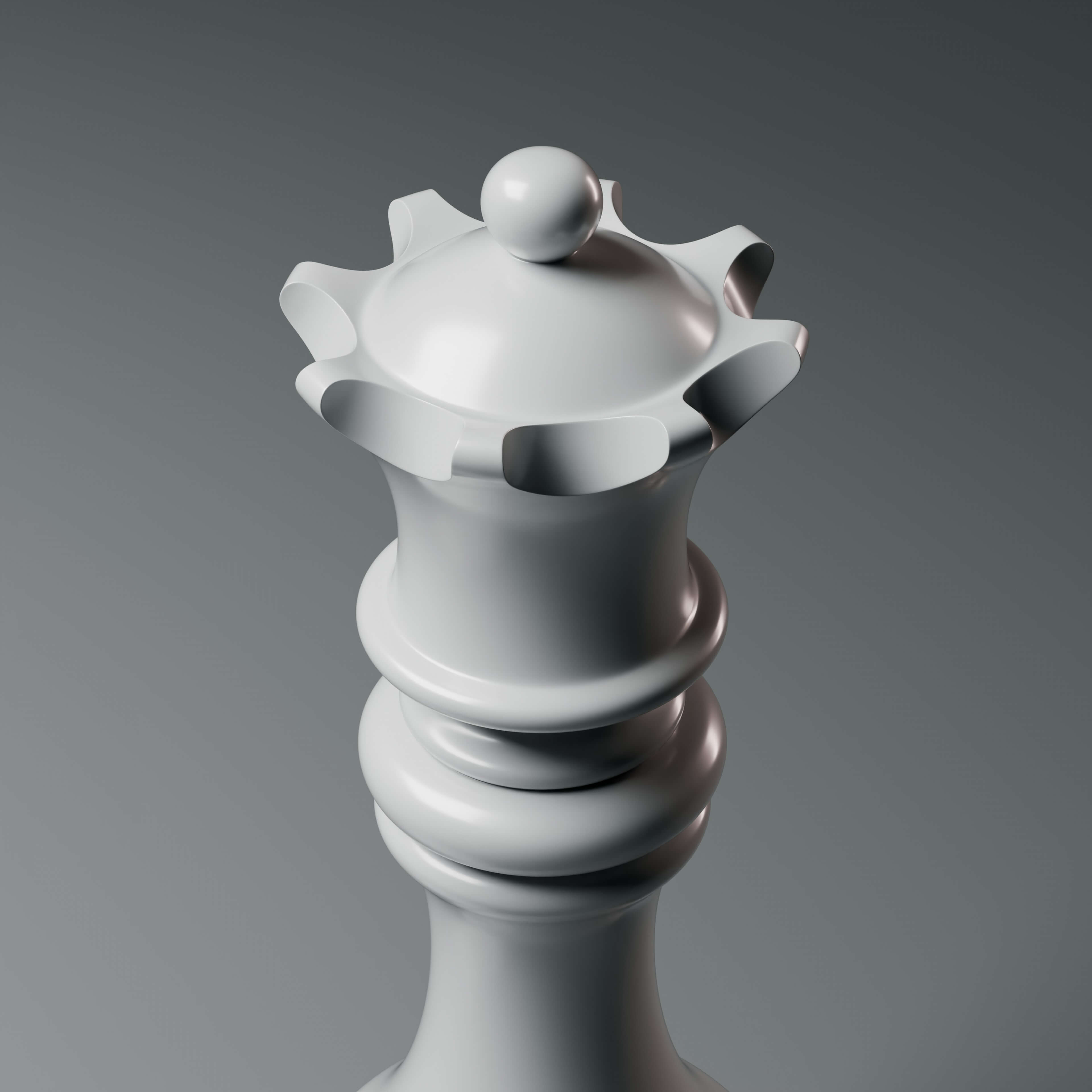 Elegant Modern Chess Pieces Set 3D Model