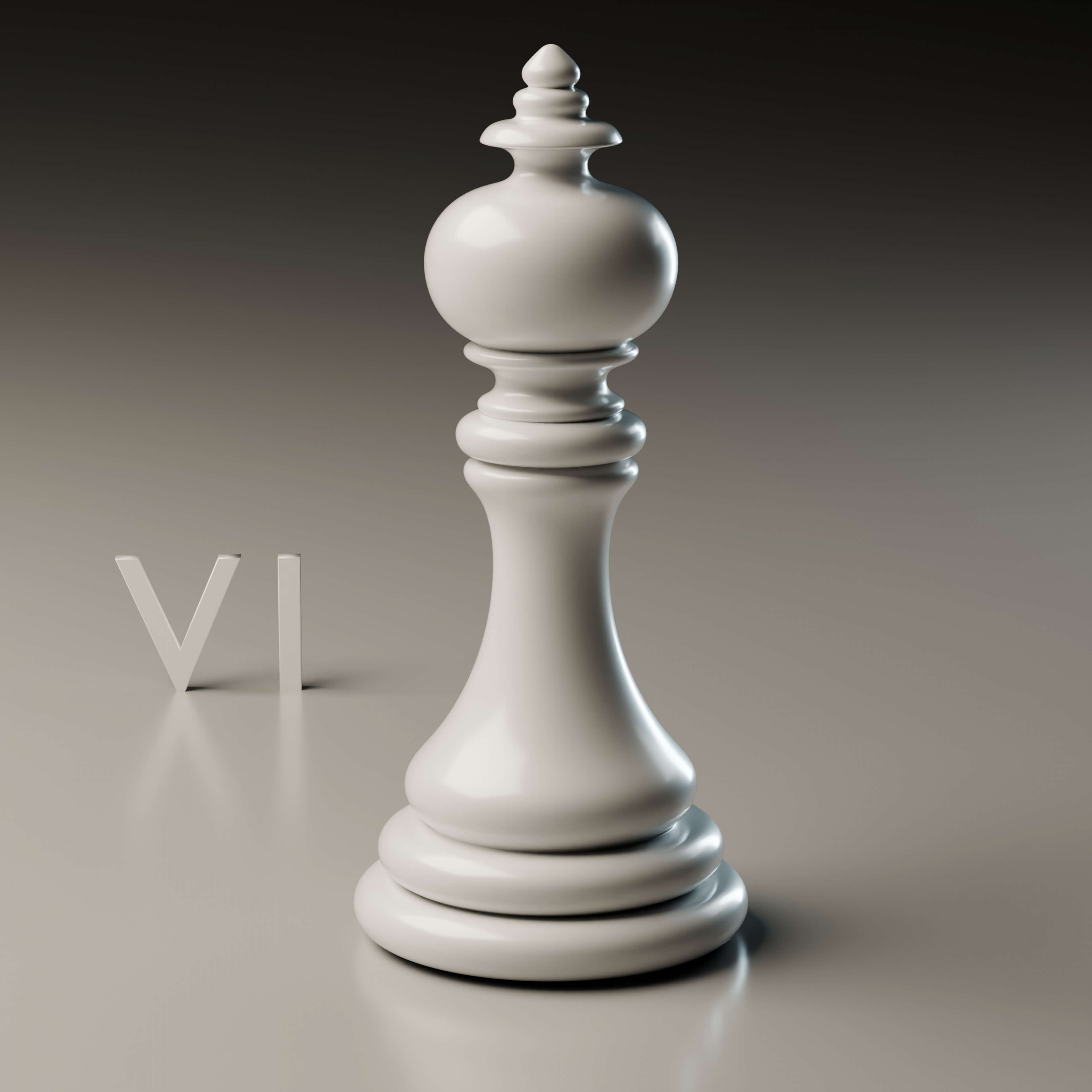 Elegant Modern Chess Pieces Set 3D Model