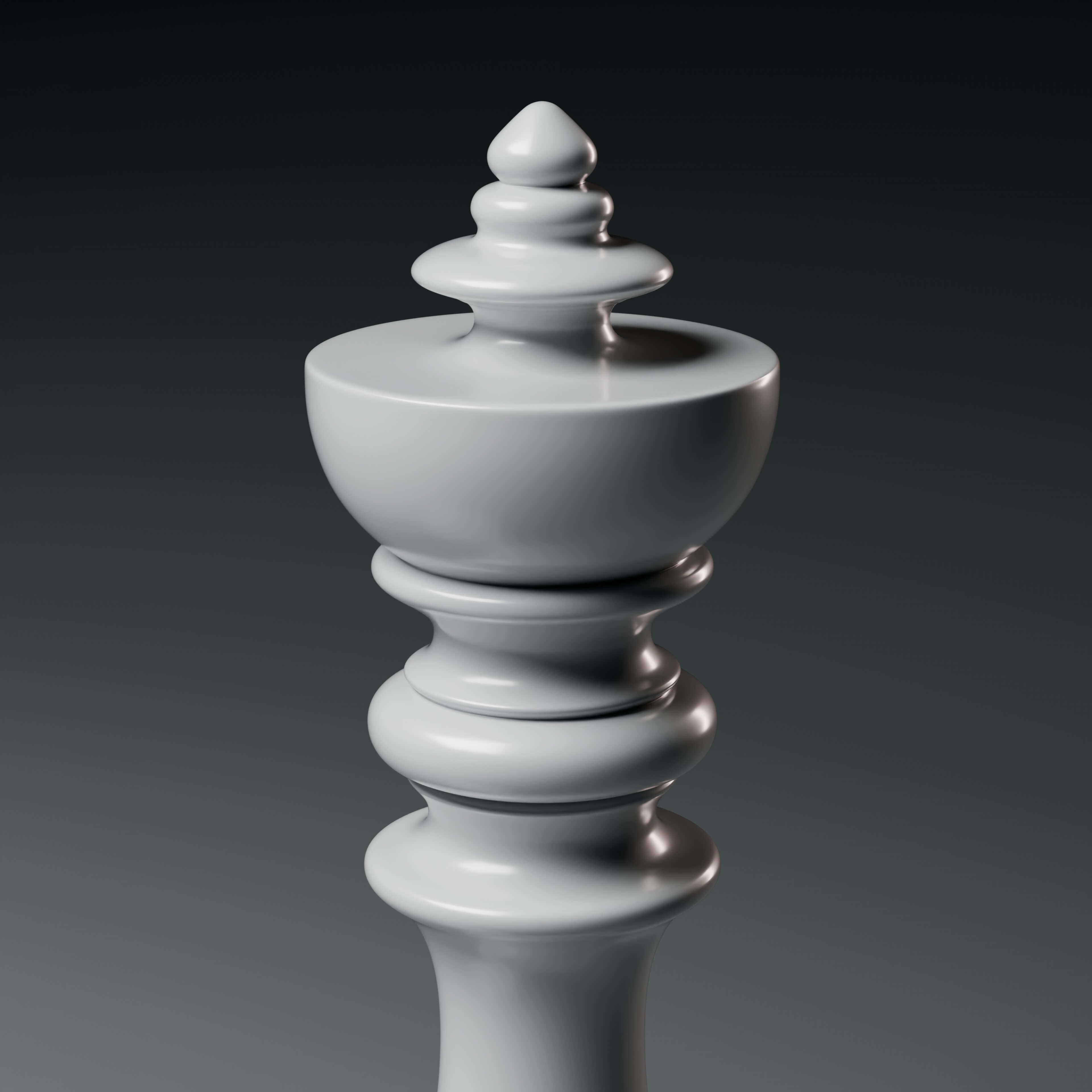 Elegant Modern Chess Pieces Set 3D Model