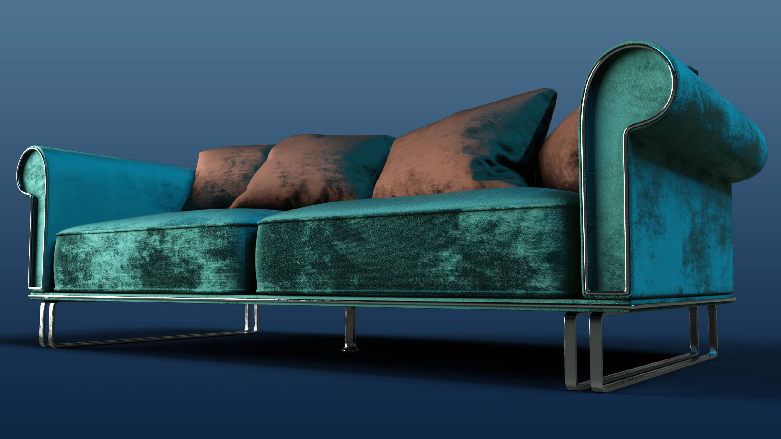 V8 Large Sofa Prop 3D Render, Digital Artwork by V8Infinite