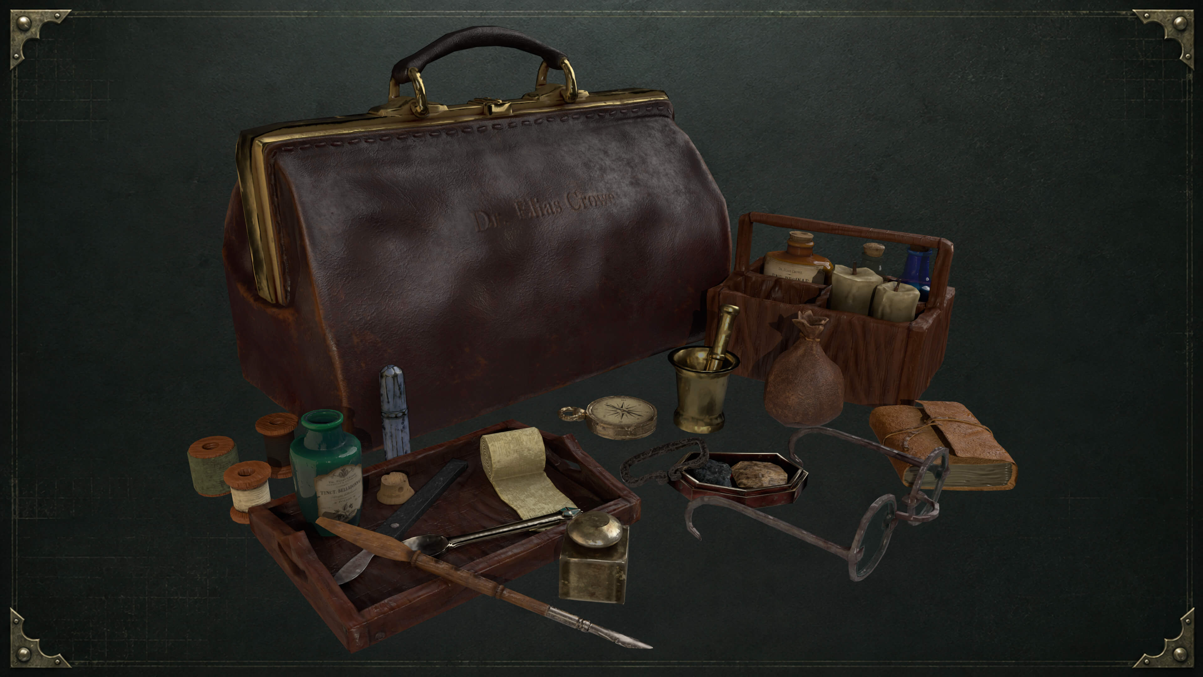 Dr. Elias Crowe&rsquos Traveling Bag 3D Model