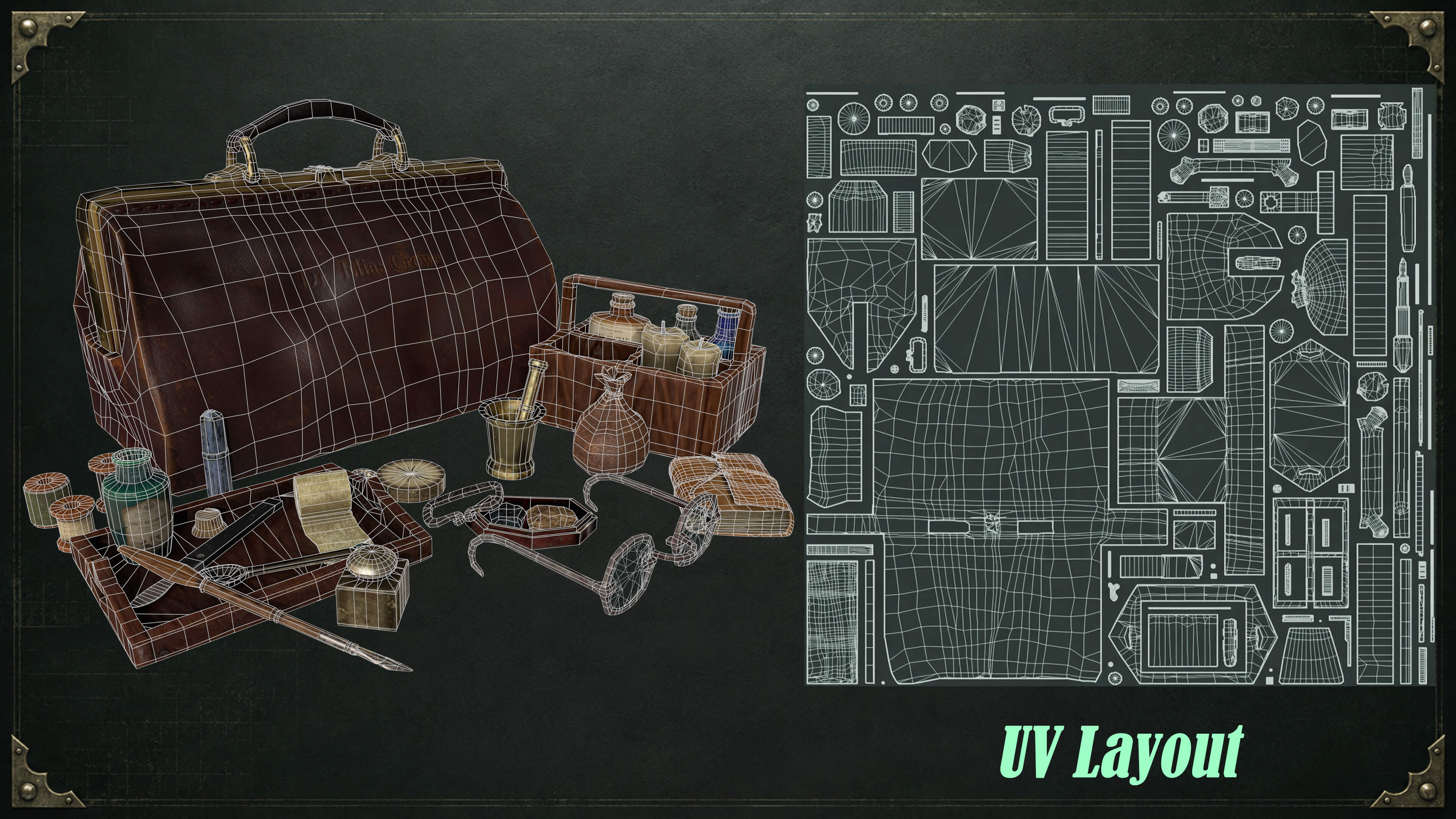 Dr. Elias Crowe&rsquos Traveling Bag 3D Model