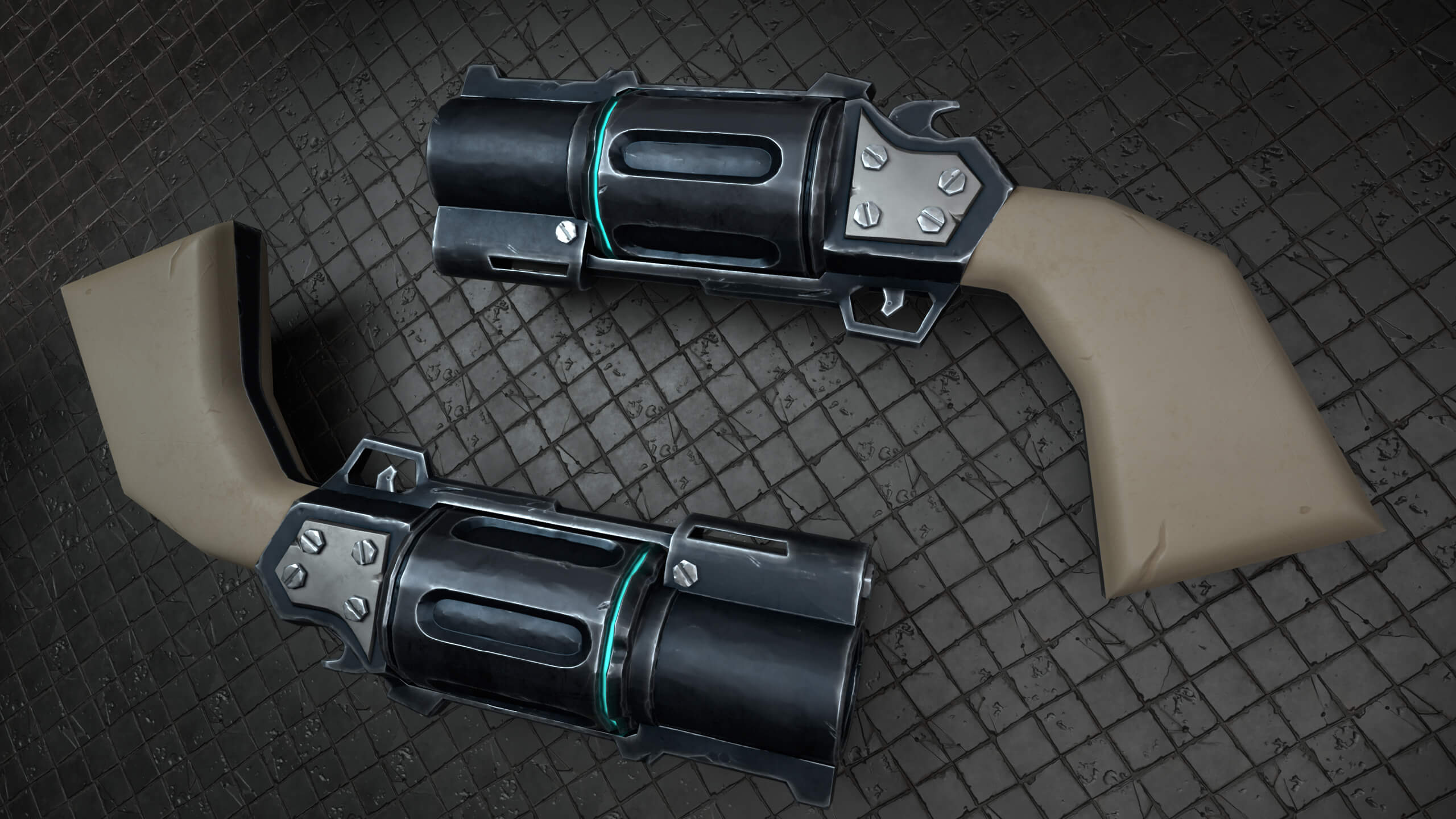Stylized Revolver - Game Ready 3D Prop 3D Model