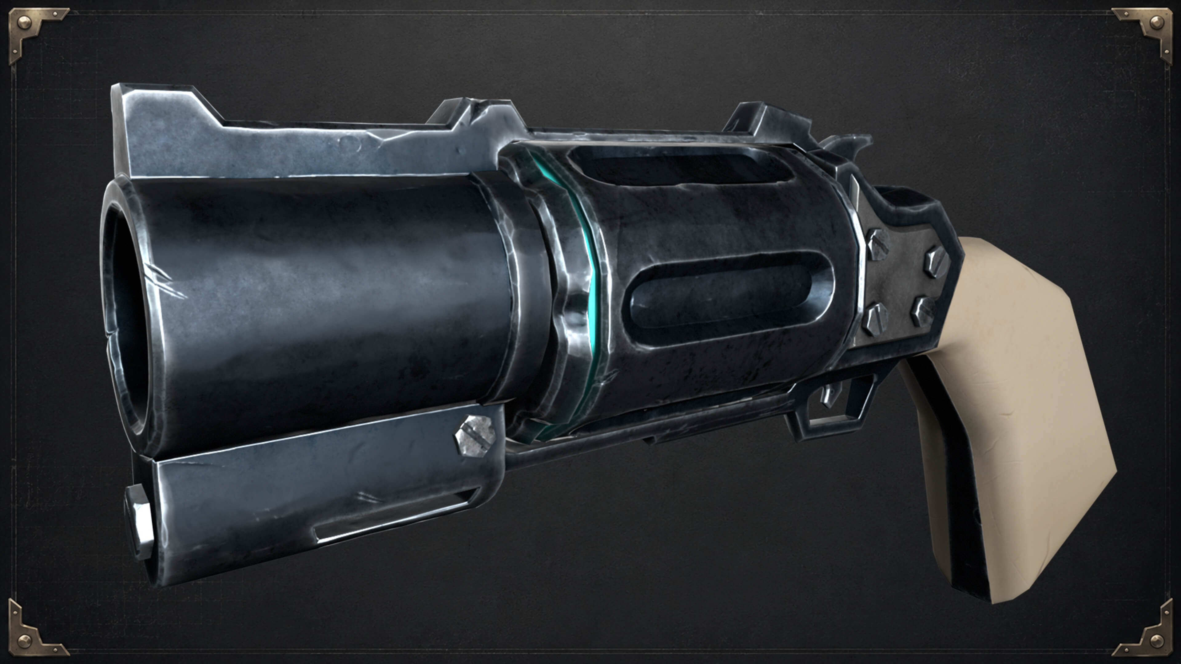 Stylized Revolver - Game Ready 3D Prop 3D Model