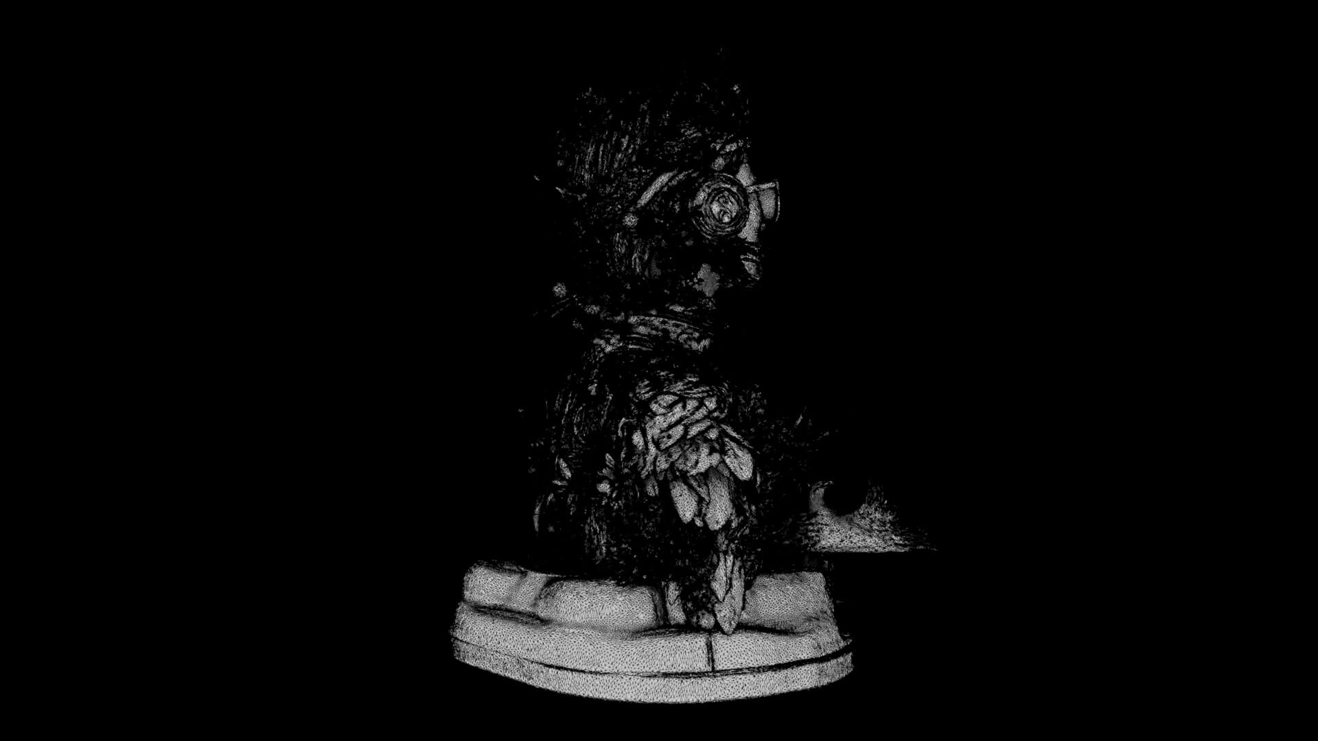 Abstract Sculpture &ndash Feathered Flower 3D Model