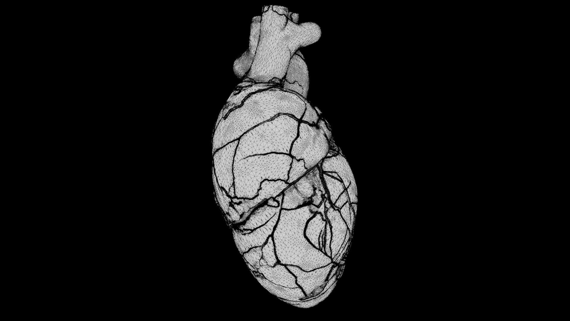 Abstract Sculpture - Kintsugi - Broken Heart 3D Model