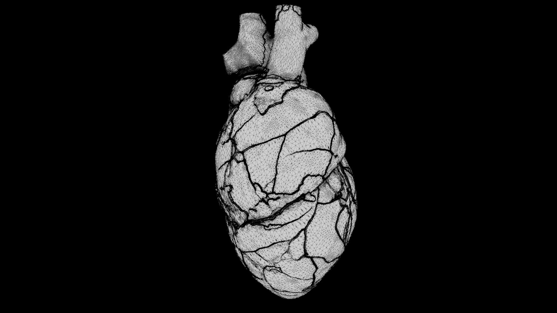 Abstract Sculpture - Kintsugi - Broken Heart 3D Model