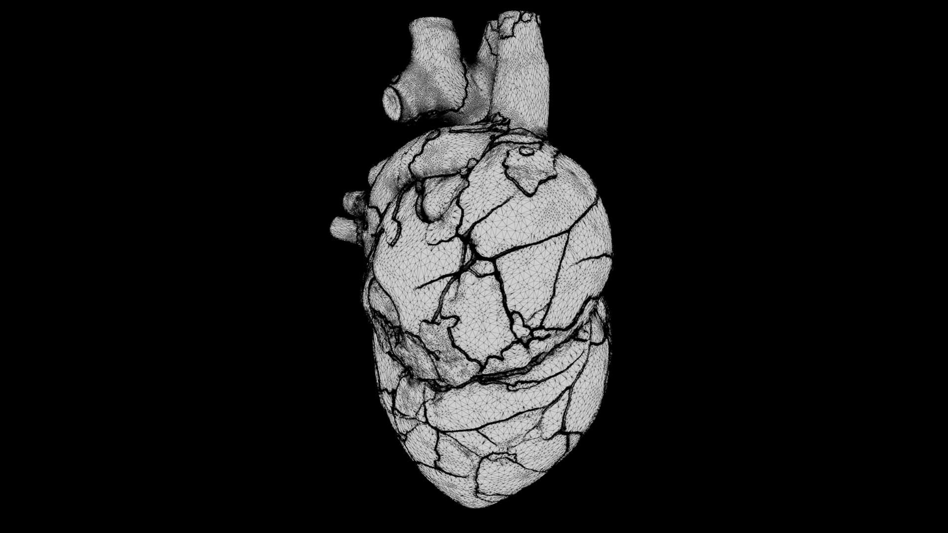 Abstract Sculpture - Kintsugi - Broken Heart 3D Model