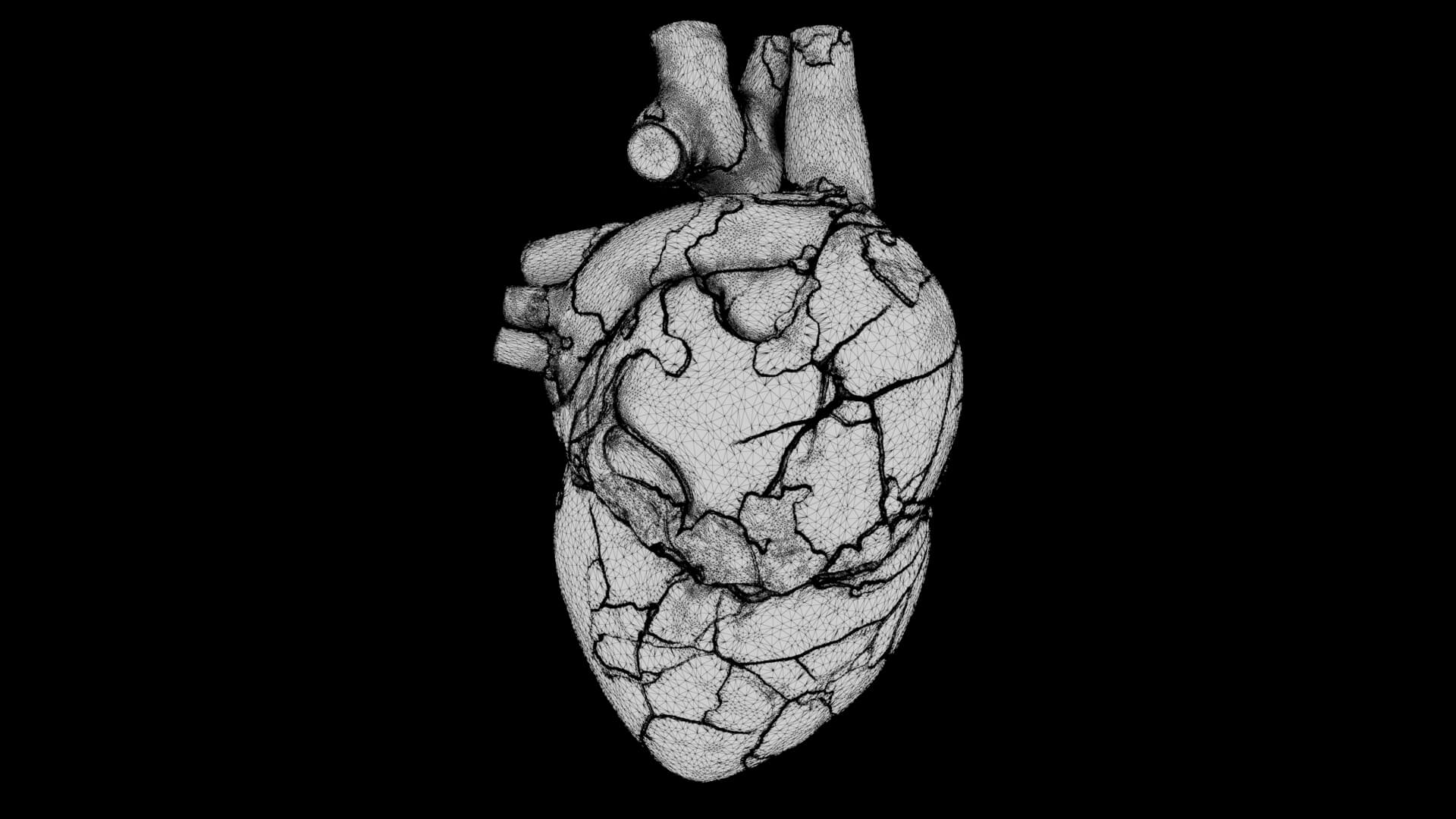 Abstract Sculpture - Kintsugi - Broken Heart 3D Model